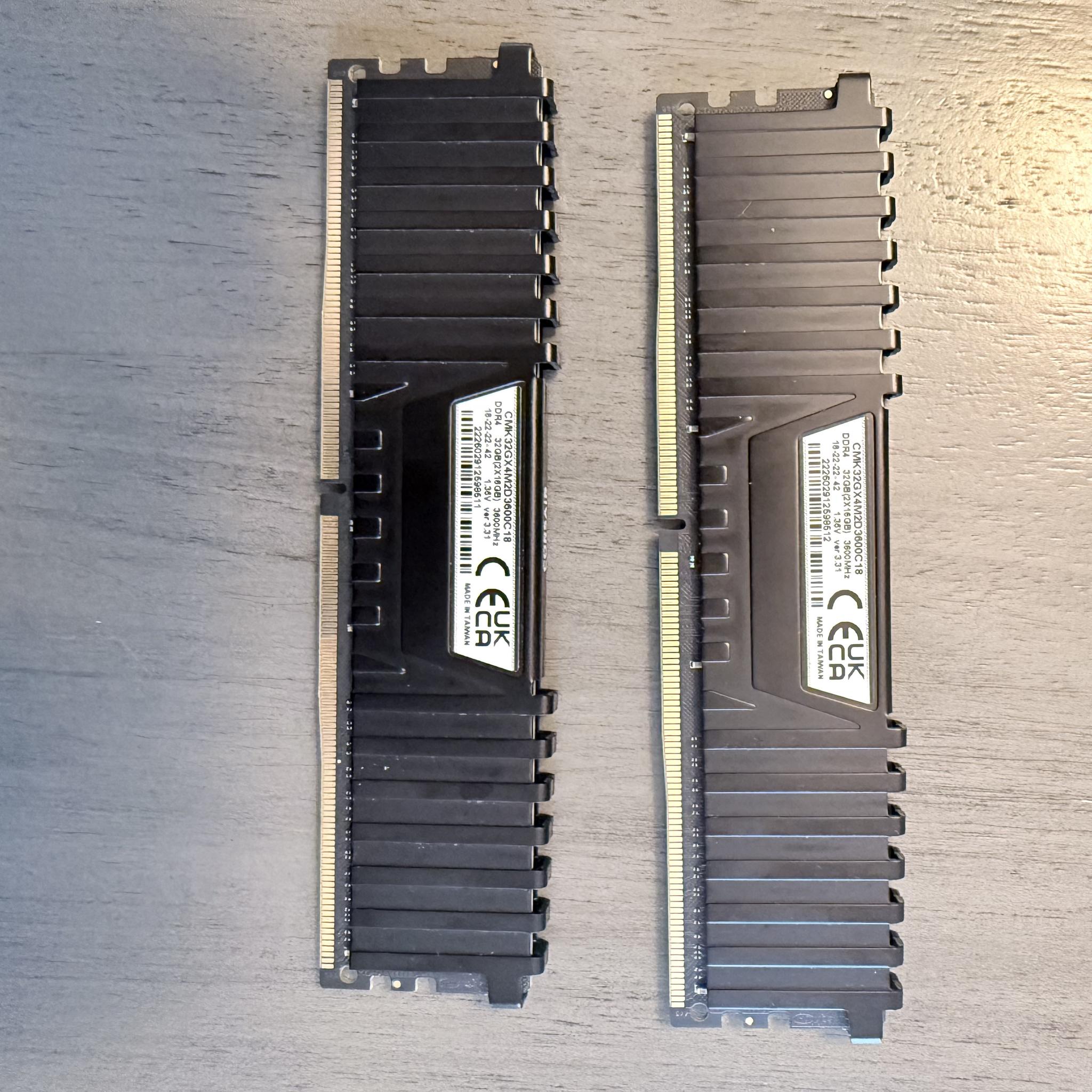 32GB DDR4 RAM Kit 3600MHZ CL18 16GBx2 Corsair Vengeance LPX