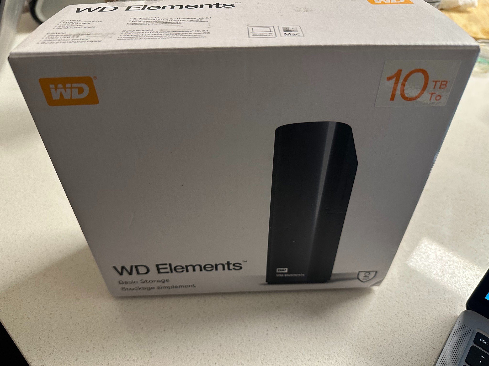 Open Box - WD 10TB Elements Desktop External Hard Drive, USB 3.0 external hard drive 