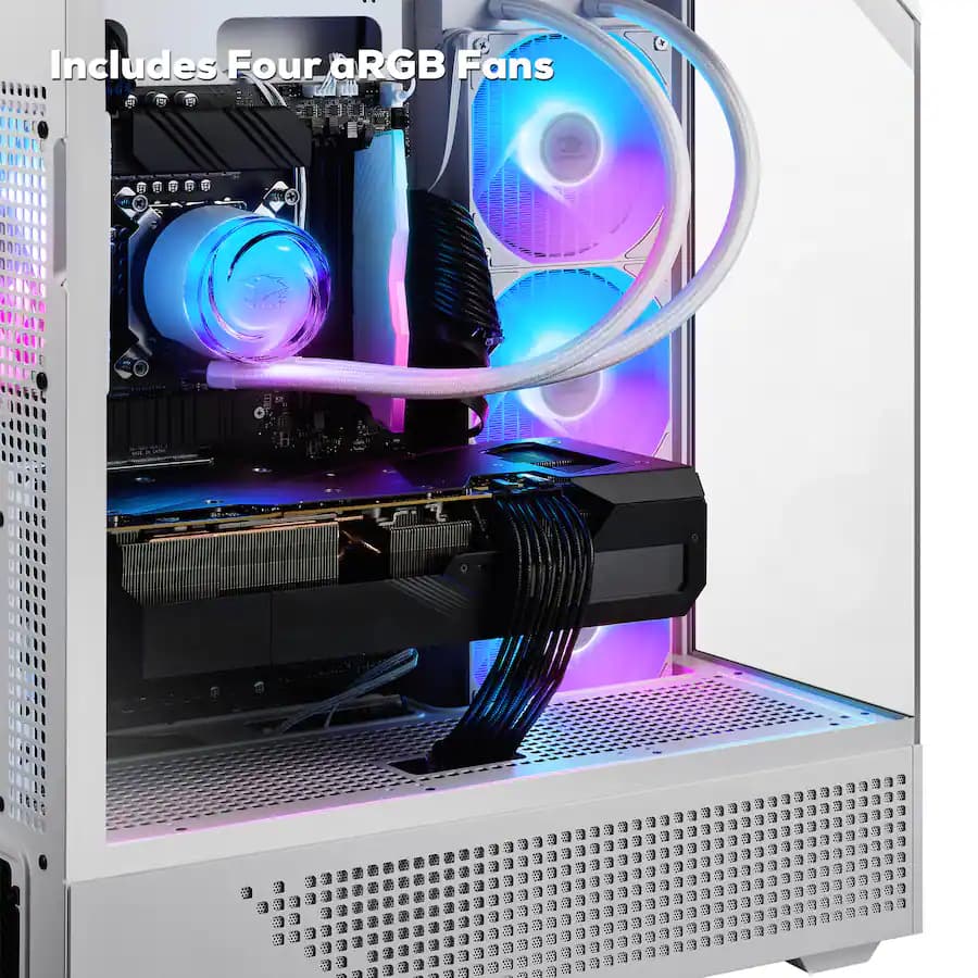 iBUYPOWER Gaming PC RTX 5070 12GB Ryzen 9 9900X 32GB DDR5 2TB NVMe Win11 White