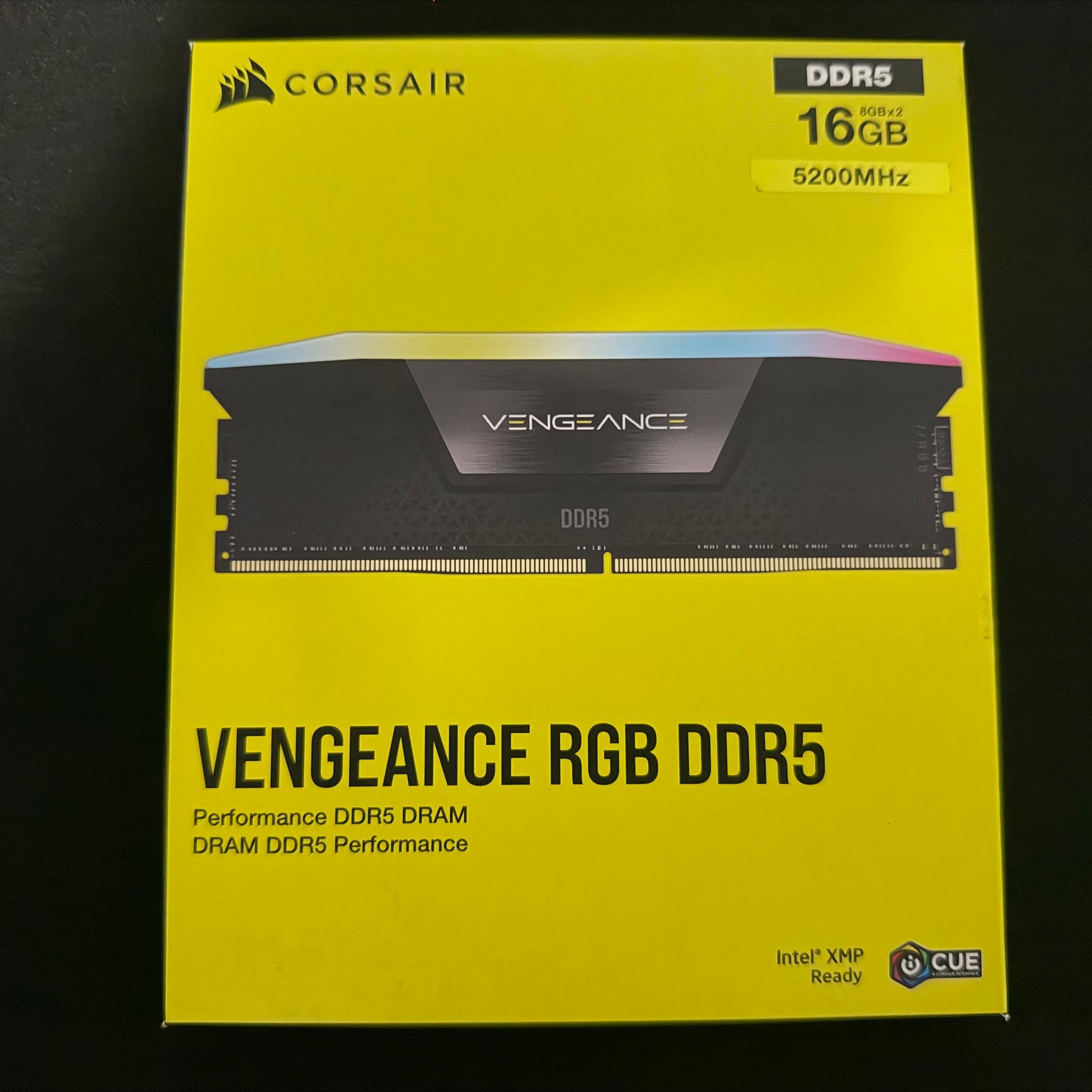 Corsair Vengeance RGB DDR5 16GB (2x8GB) 5200MHz