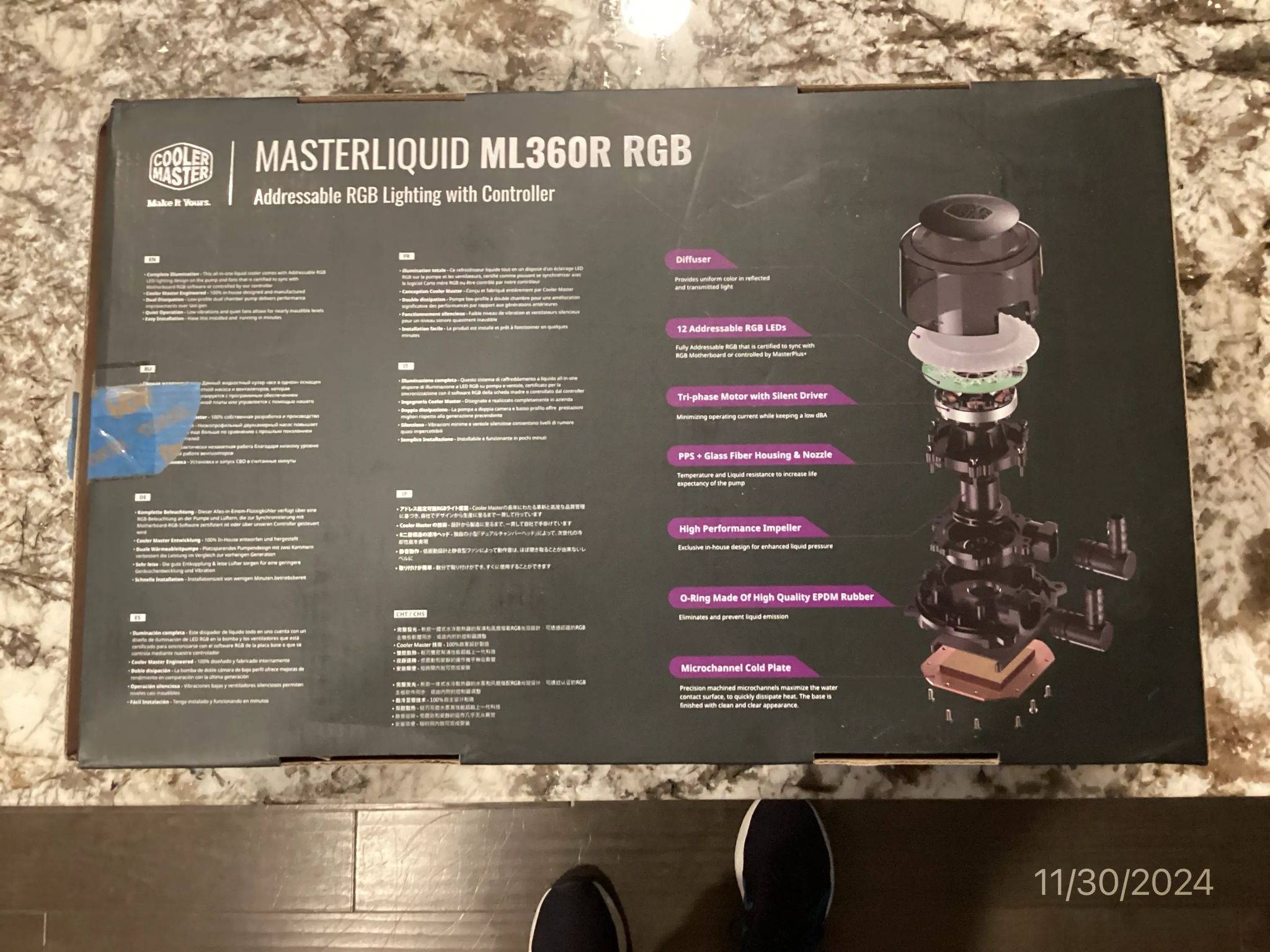 ++ NEW ++ Cooler Master MasterLiquid ML360R ARGB AIO Triple Fans for AMD/Intel CPUs - Never Used