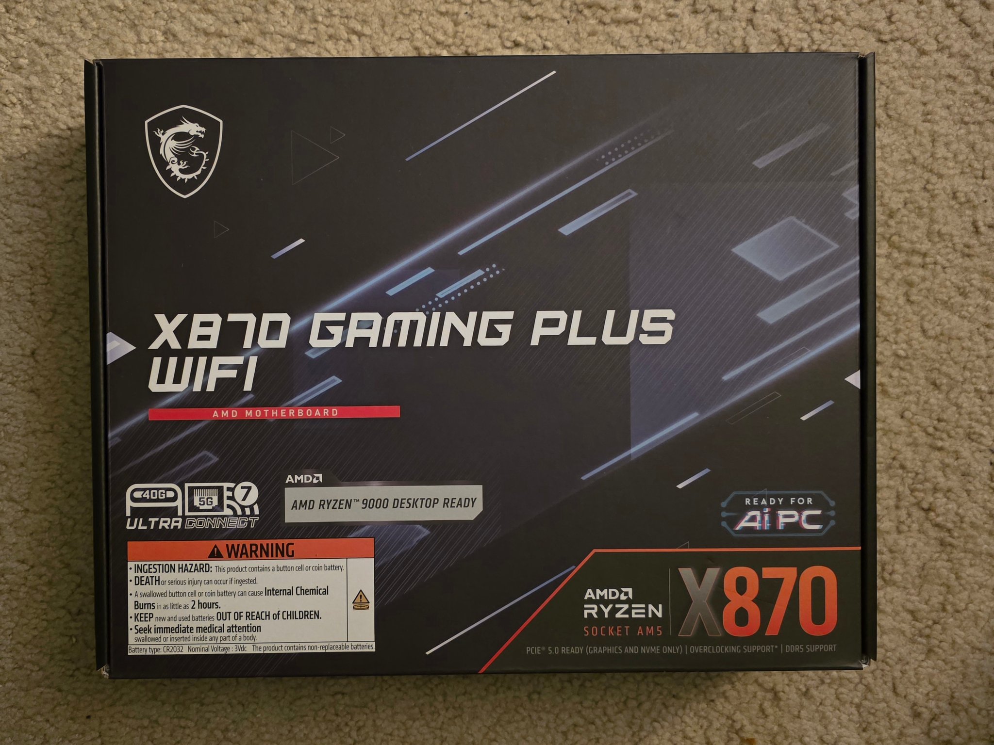 MSI X870 GAMING PLUS WIFI AM5 ATX Motherboard Brand New In Box