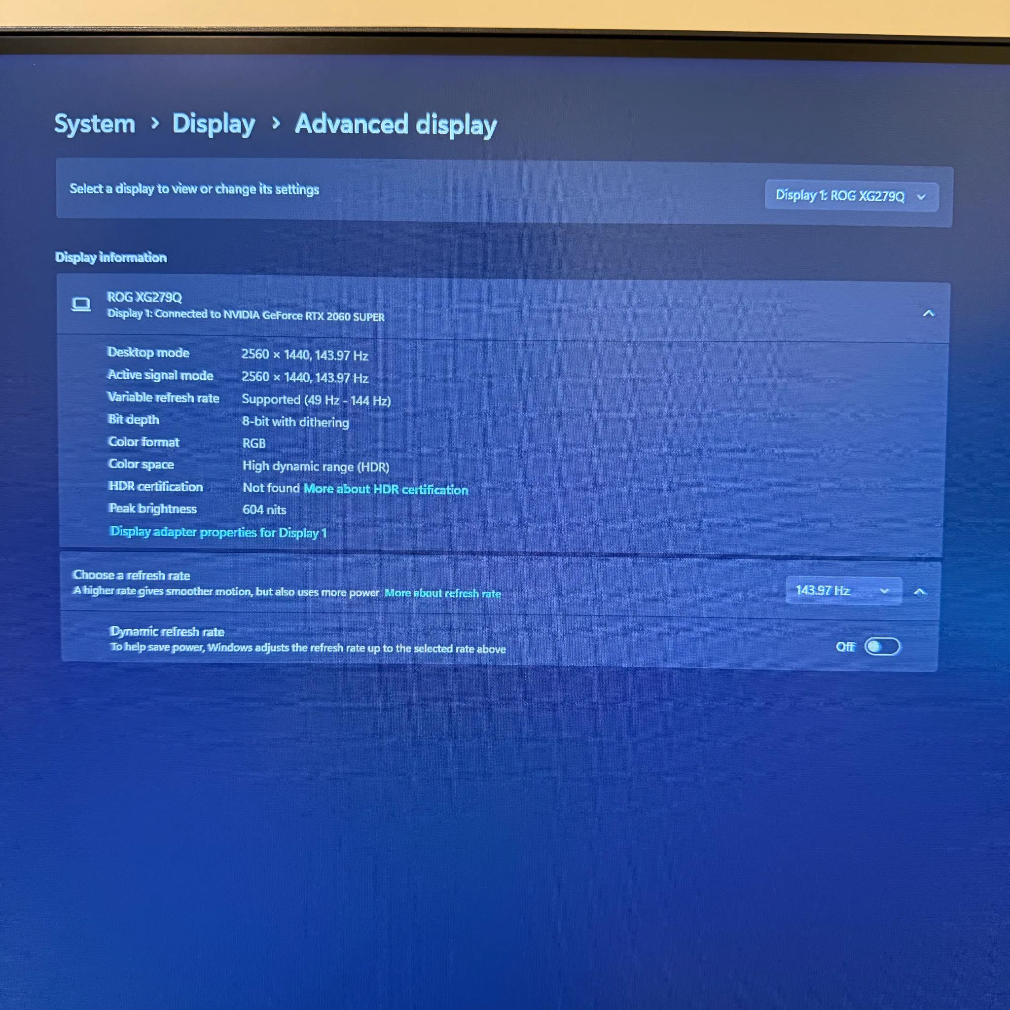 ASUS ROG STRIX XG279Q