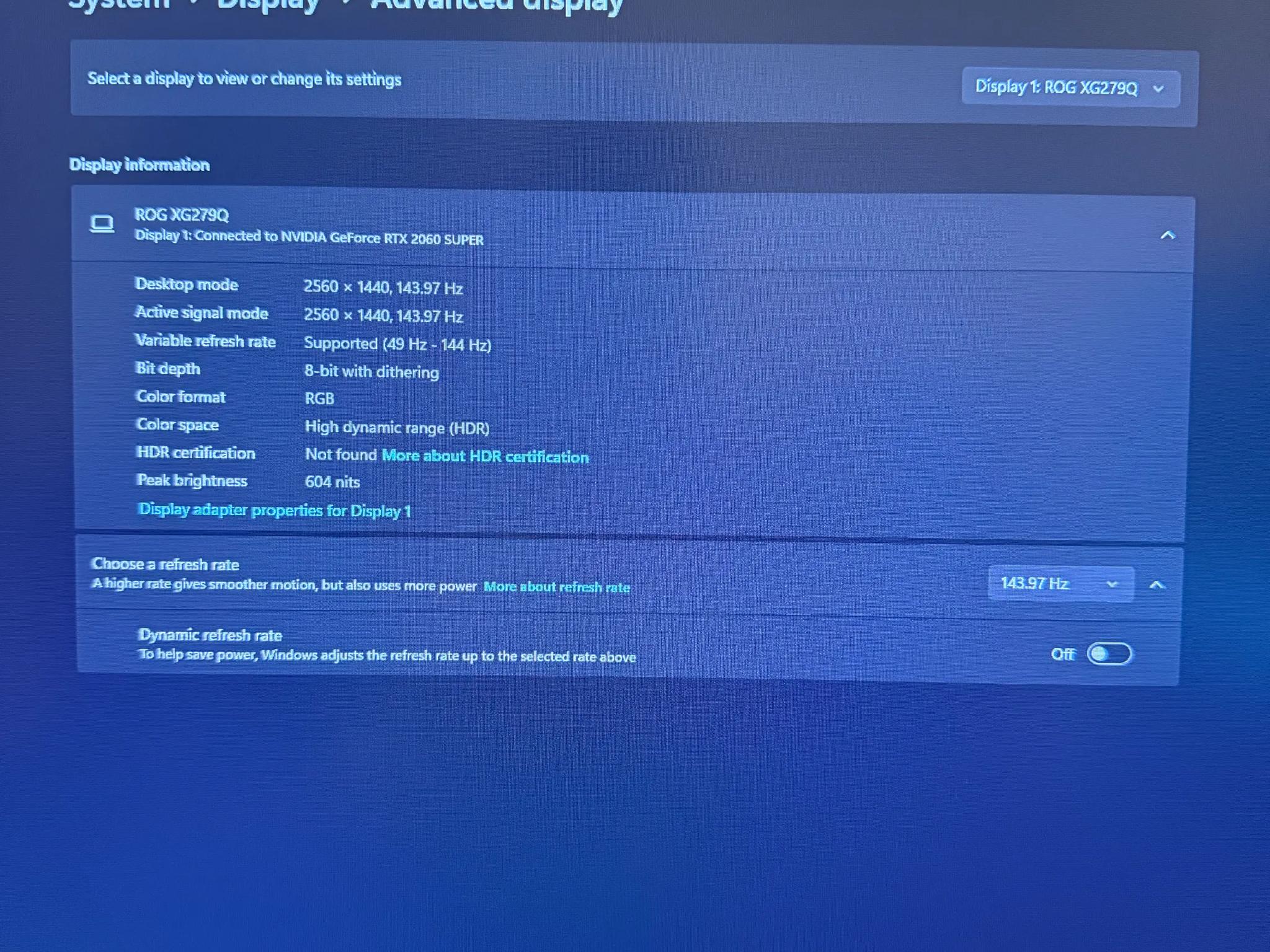 ASUS ROG STRIX XG279Q