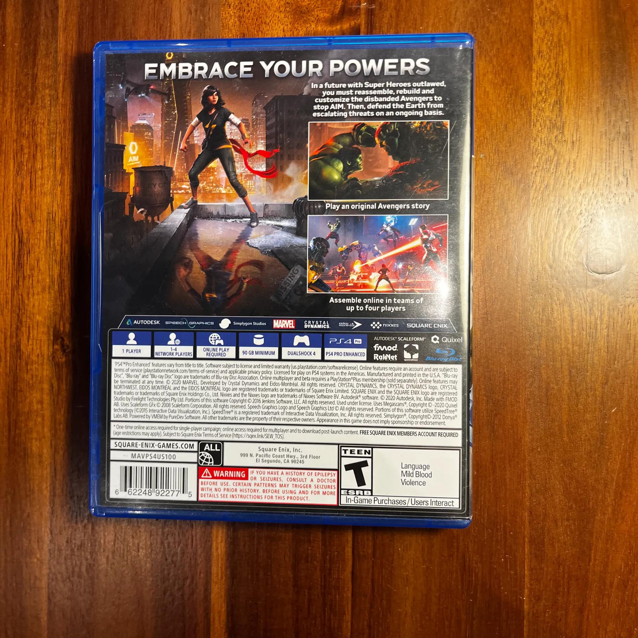 MARVEL AVENGERS PS4/PS5 - SALE
