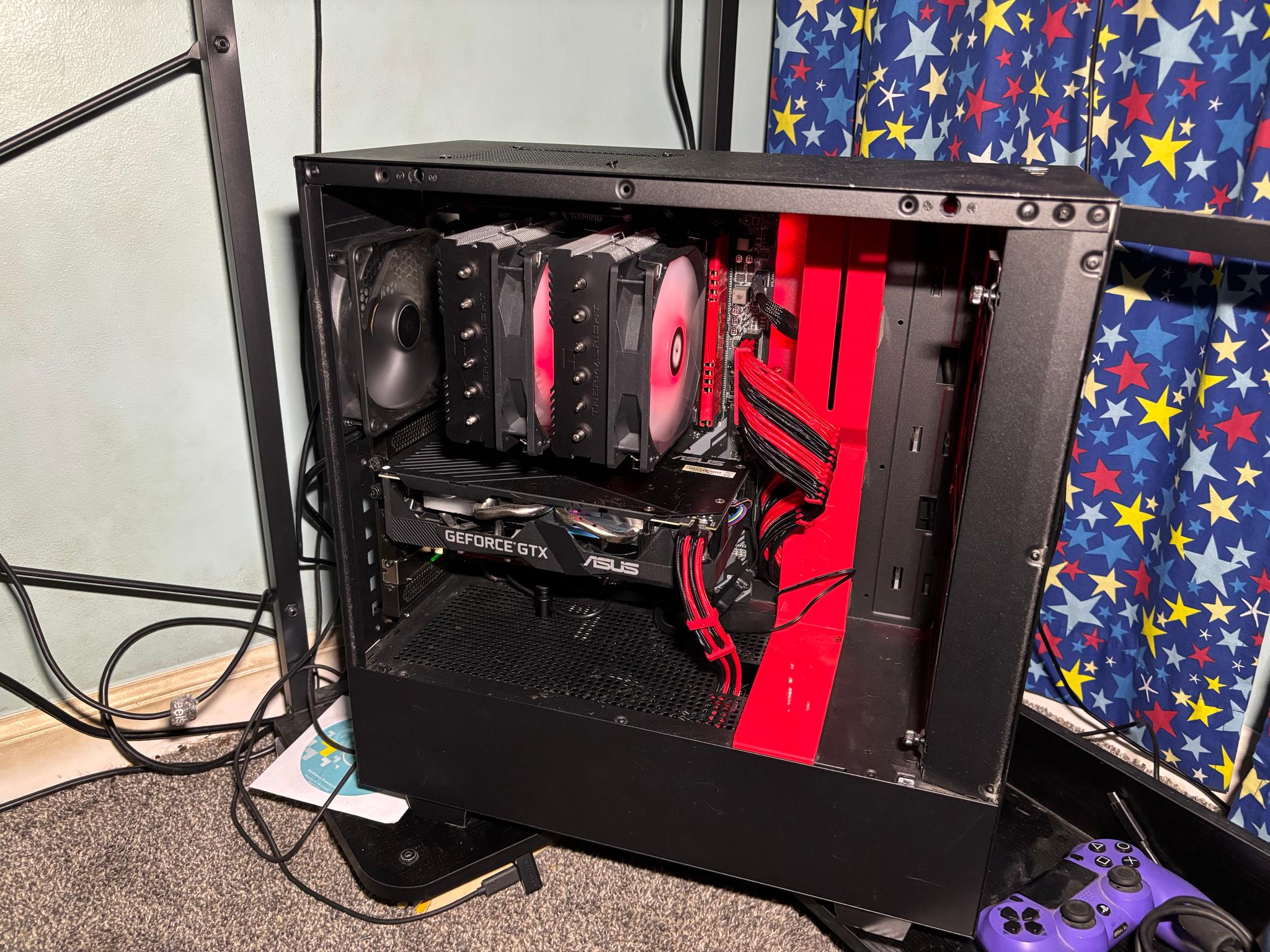 Custom Red & Black Gaming Pc |2TB M.2 SSD|1660 SUPER|3600 16GB DDR4|MSI B450 TomahawkMax (HAS WIFI)