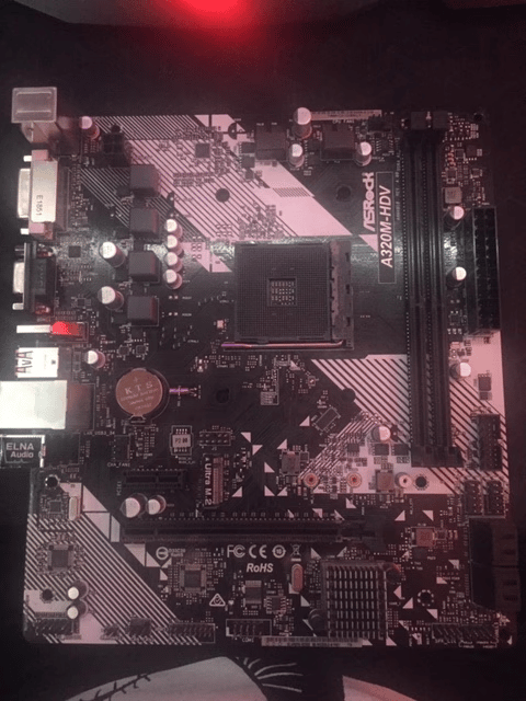 ASRock A320M-HDV Motherboard AM4 DDR4 MicroATX WITH I/O Shield