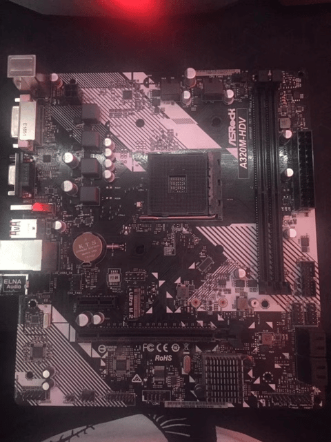 ASRock A320M-HDV Motherboard AM4 DDR4 MicroATX WITH I/O Shield