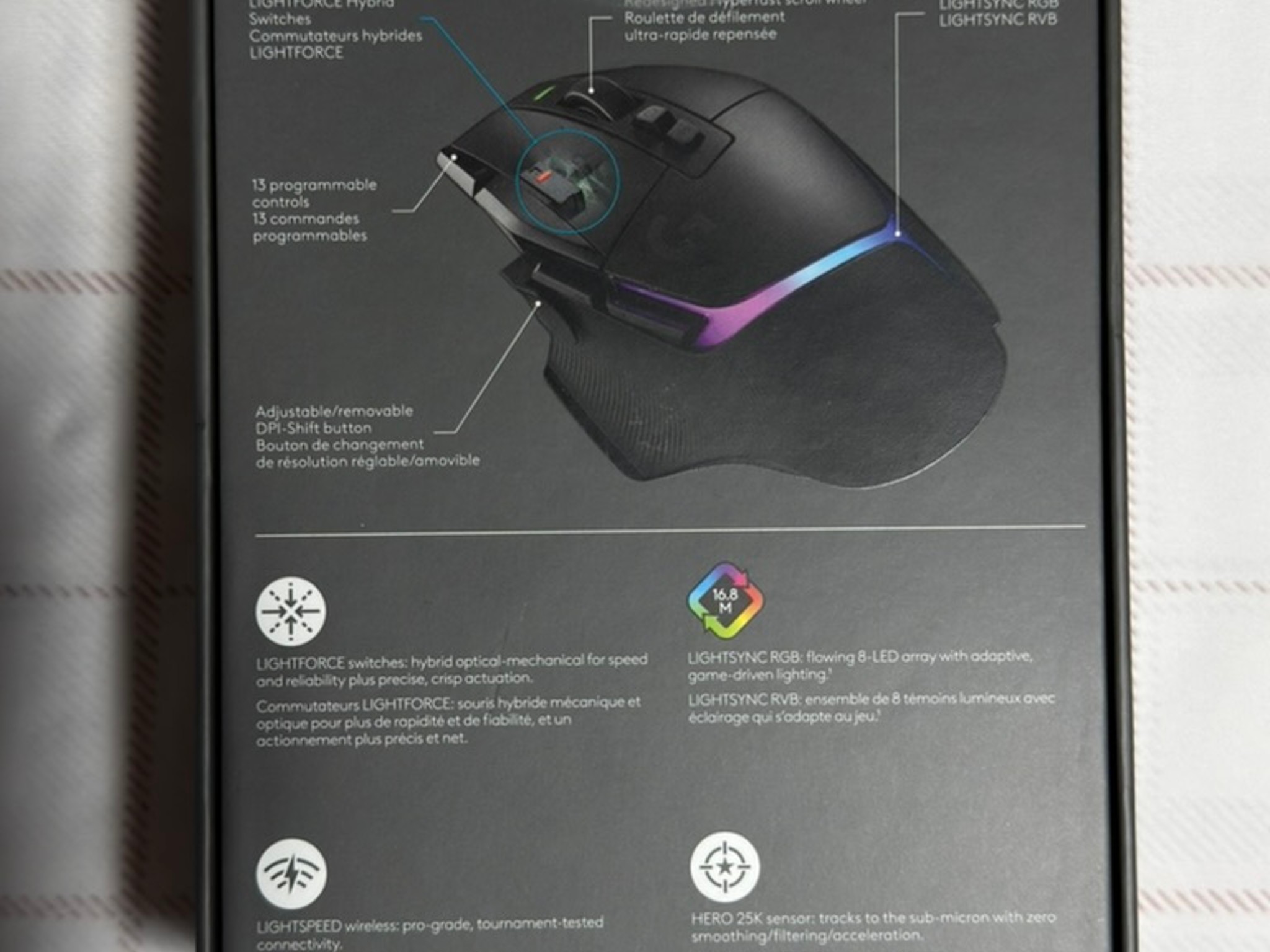 Logitech G502 X PLUS Wireless Gaming Mouse - Black (Mint Condition)