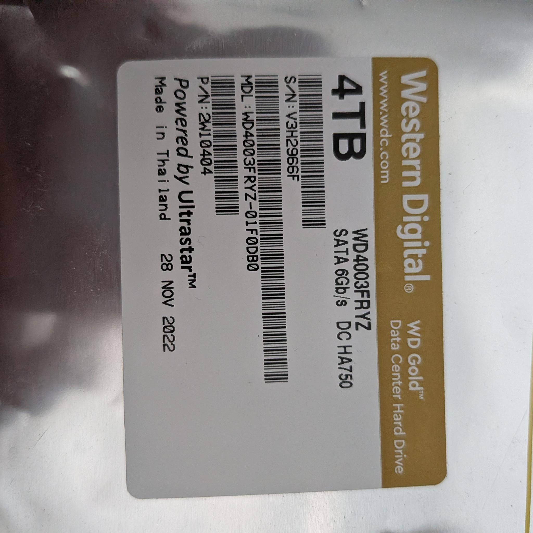 Western Digital WD Gold 4TB