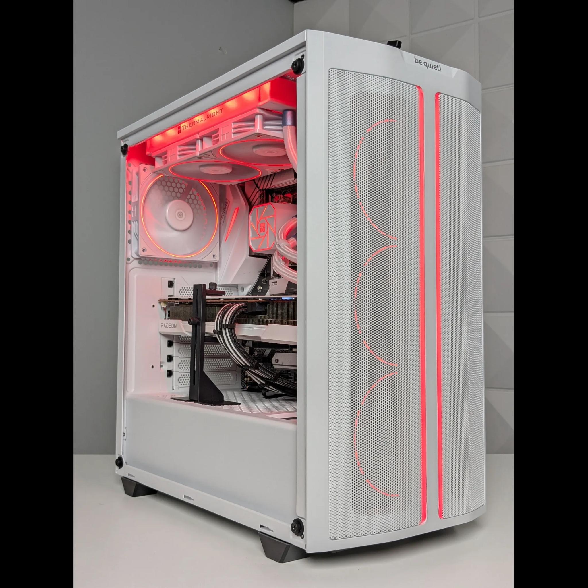 White & RGB Gaming PC - Ryzen 5 5600X - RX 6700 XT 12GB