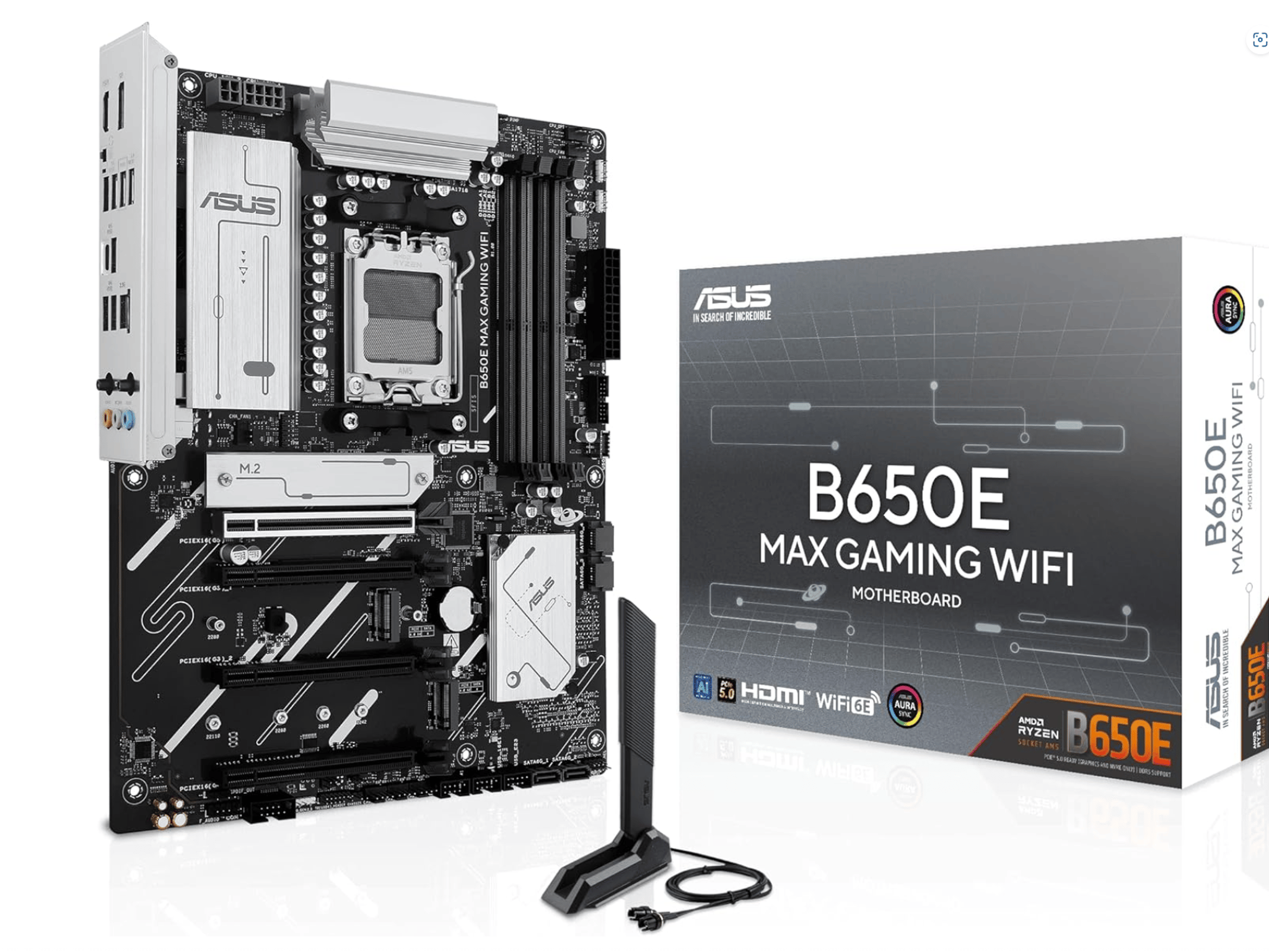 ASUS B650E MAX Gaming WiFi AMD B650 ATX Motherboard, DDR5