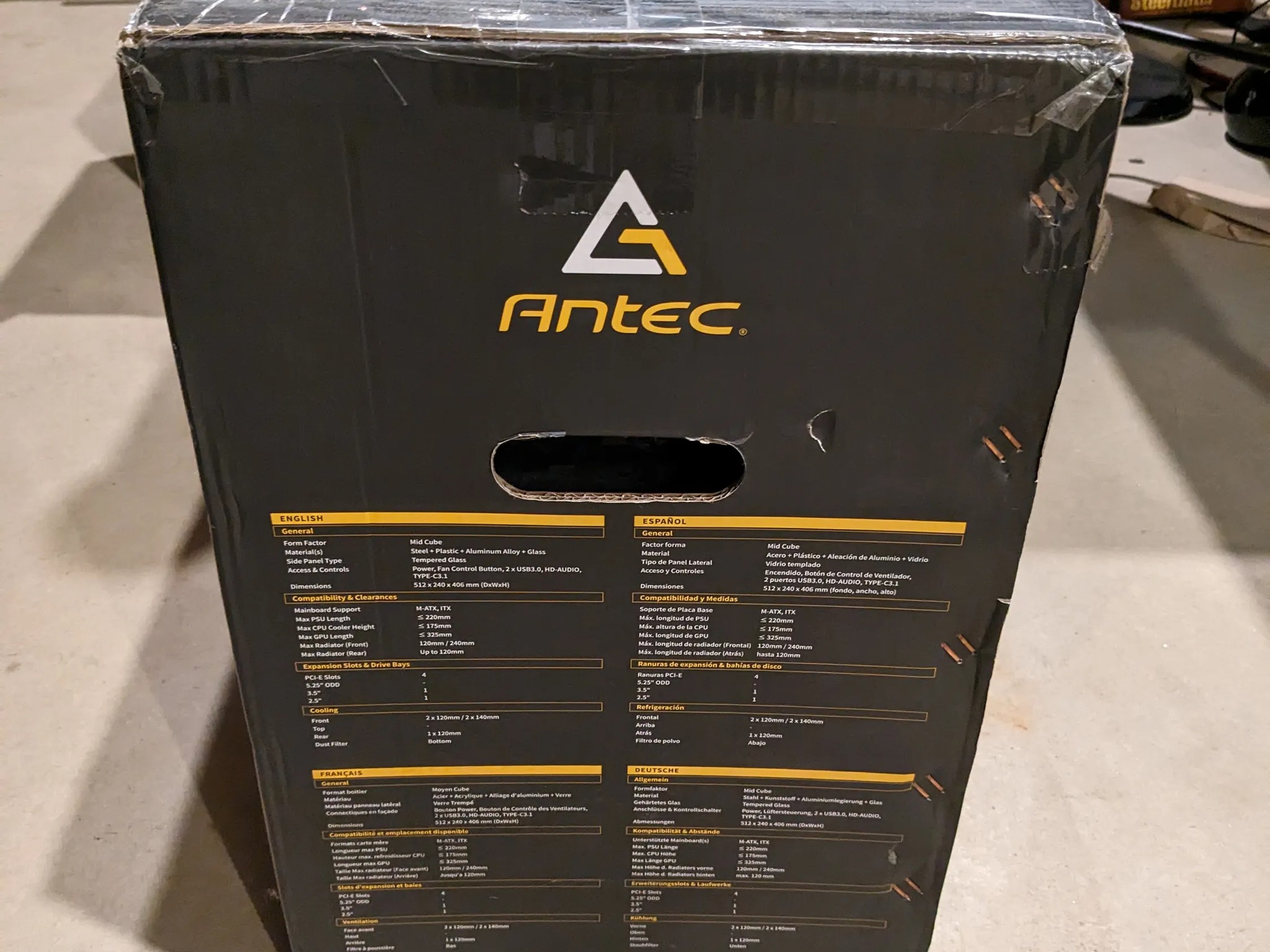 Antec Dark Cube Micro ATX Mini ITX PC Case