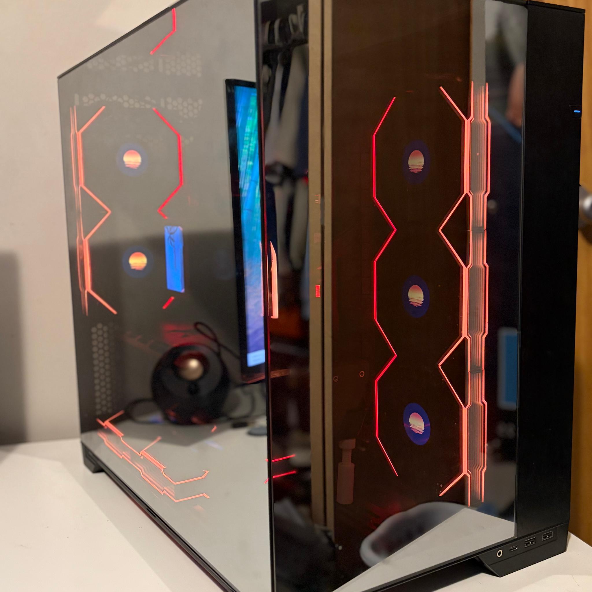 High‑End Gaming PC – RTX 5080 / 7950X / LCD Fans