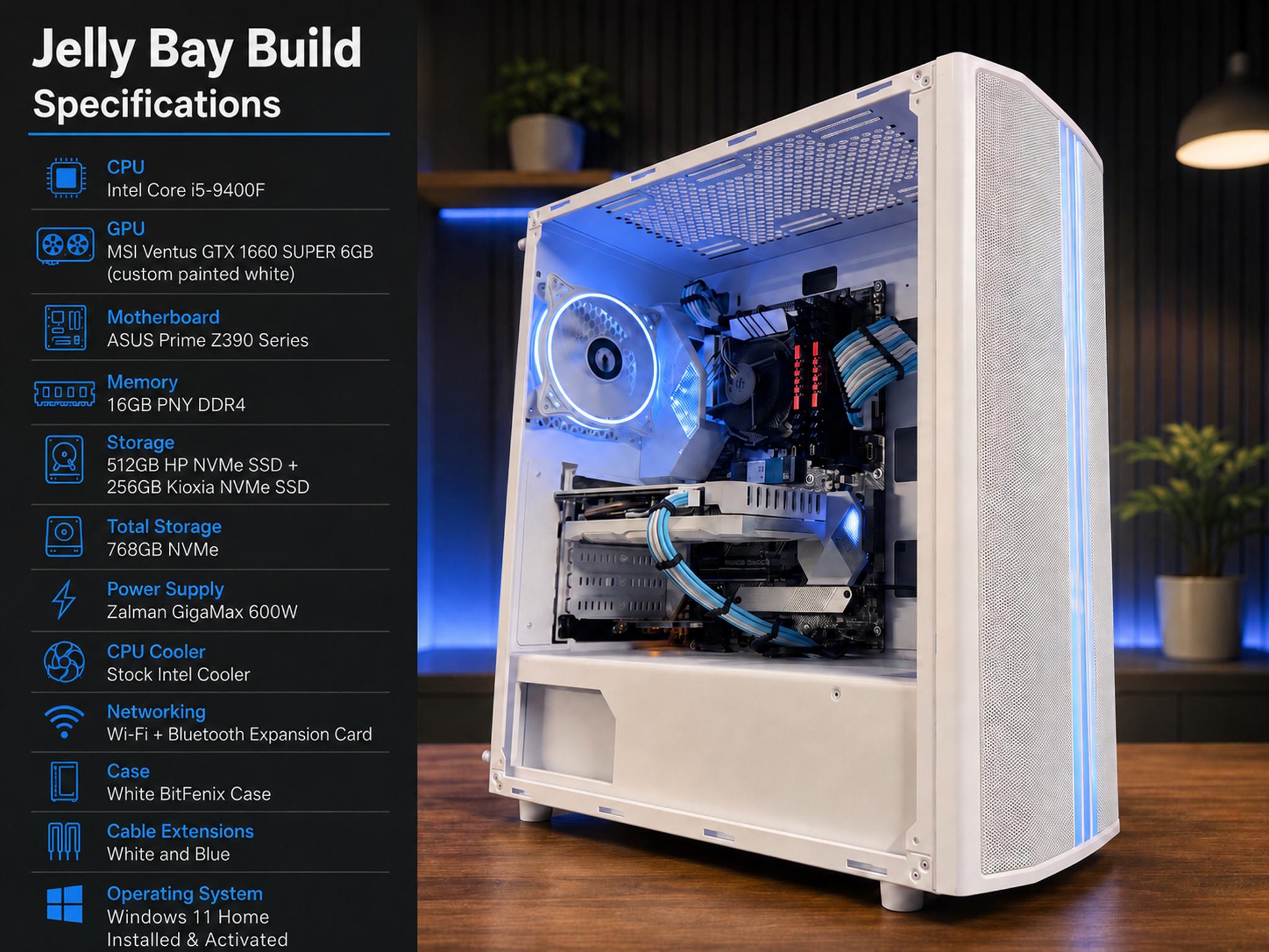 Jelly bay build GTX 1660 Super Custom Gaming PC - Core i5-9400F, 16GB RAM