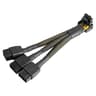 3X 8 Pin 16AWG PCIE 5.0 12VHPWR 600W 90 Degree Right Angle 16 Pin 12+4Pin Supply Adapter