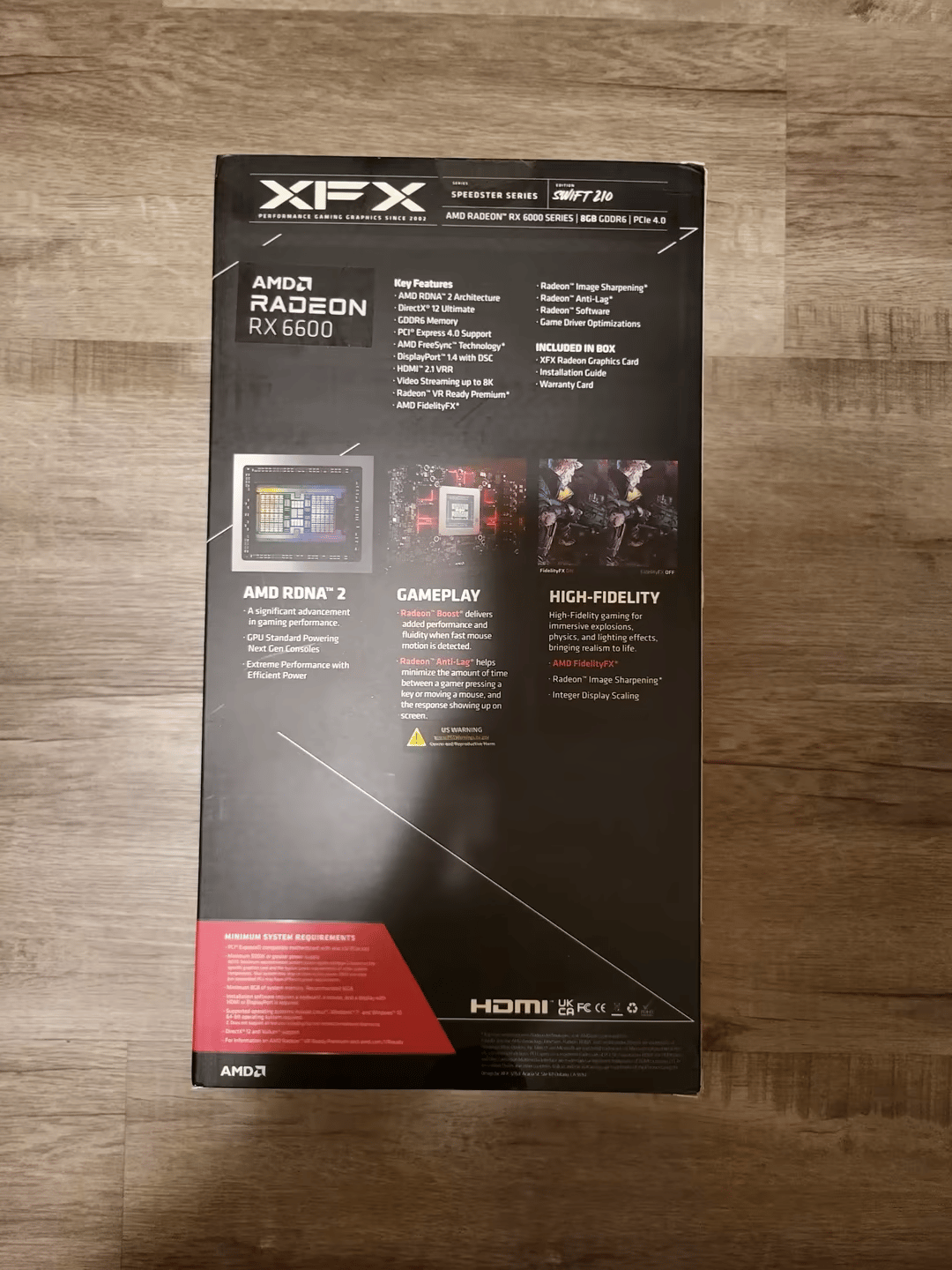 XFX Speedster SWFT210 Radeon RX 6600 Core 8G Graphics Card