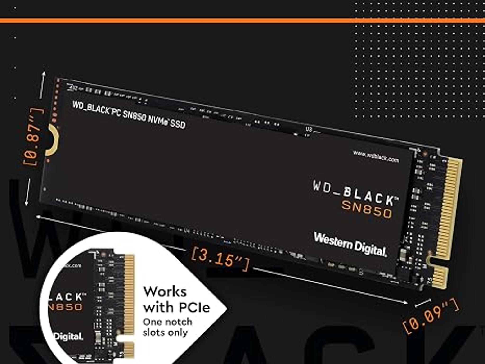 Western Digital WD Black SN850X NVMe SSD w/Heatsink 1TB