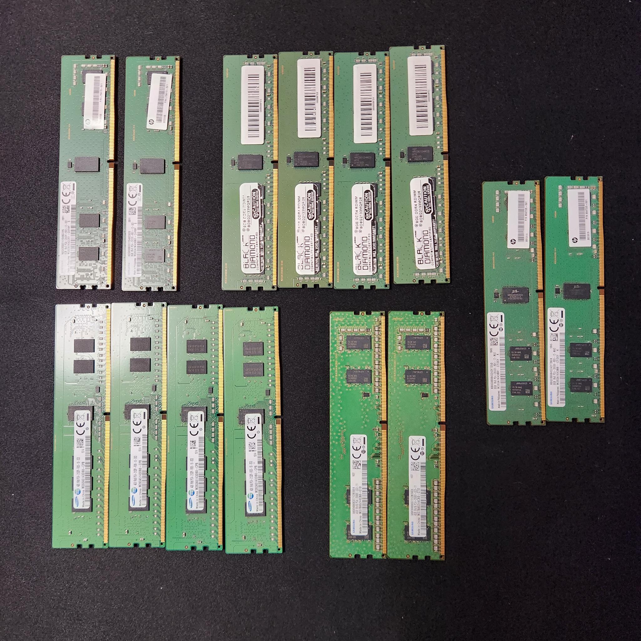14 Sticks of DDR4 Ram "Not Working"