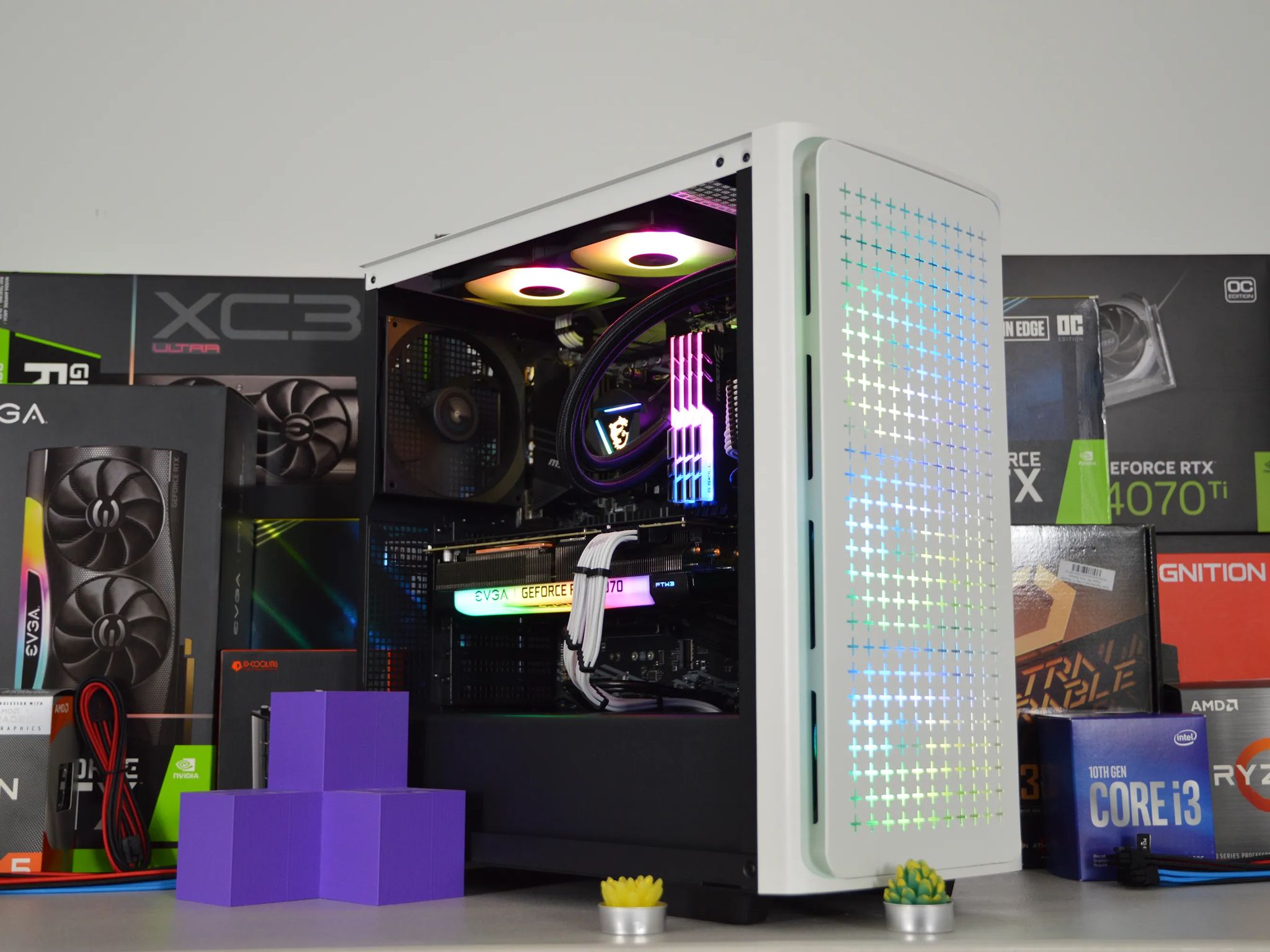 ⚪️⚫️ RTX 3070 | RYZEN 7 5800X | 32 GB RGB RAM | 1TB NVME GEN 4 SSD | "MIDNIGHT SNOW" |