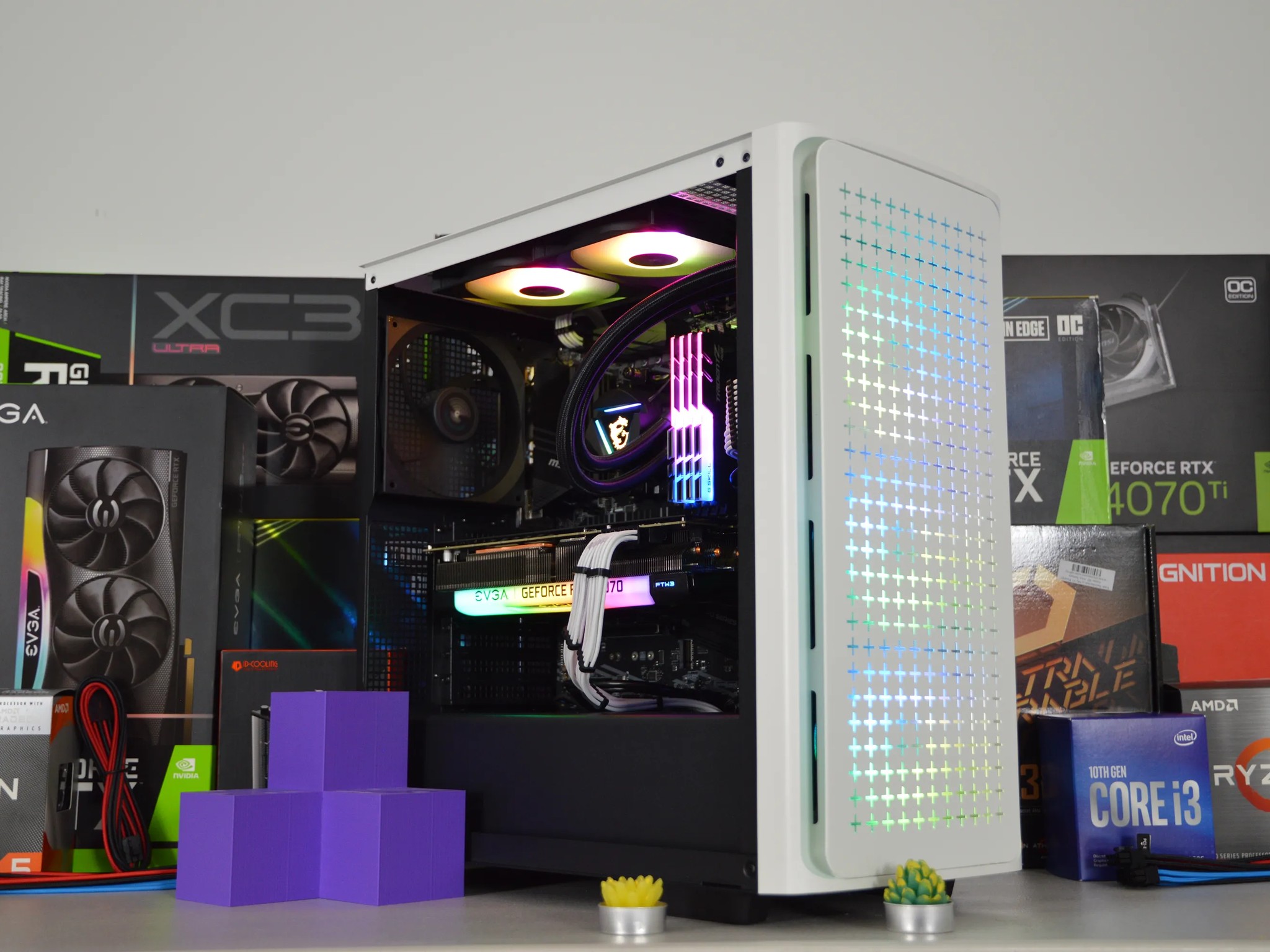 ⚪️⚫️ RTX 3070 | RYZEN 7 5800X | 32 GB RGB RAM | 1TB NVME GEN 4 SSD | "MIDNIGHT SNOW" |