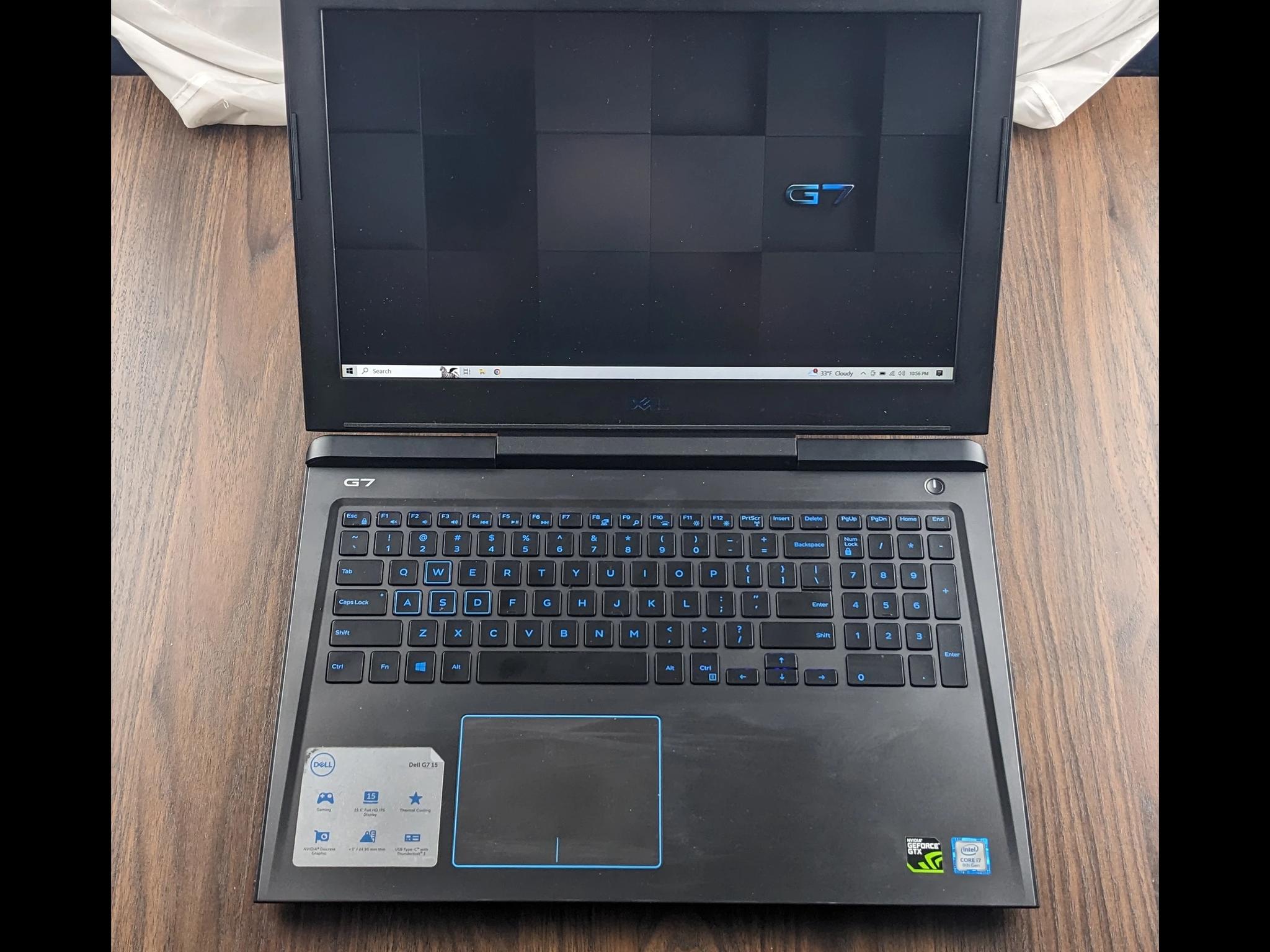 Dell G7 15.6" GTX 1060 MaxQ i7-8750H 16GB 2666mhz 1TBNVMe. Gaming Laptop