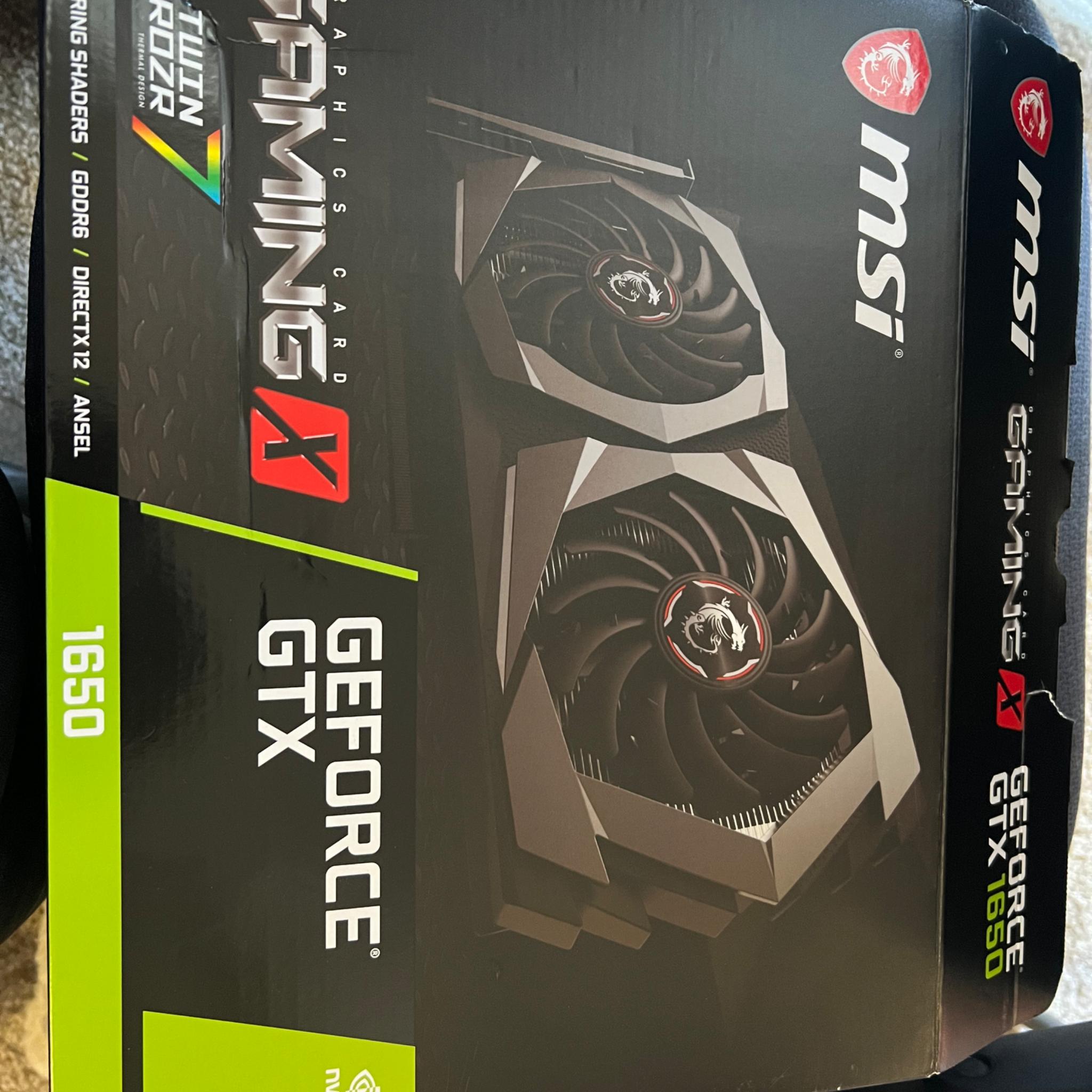 MSI Gaming X 1650 Twin Frozr 7 Used in Box Nvidia Geforce
