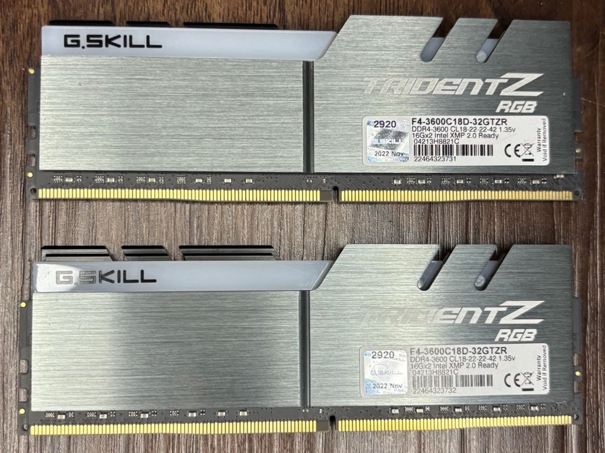 G.Skill Trident Z RGB 32GB (2x16GB) RAM DDR4 3600MHz