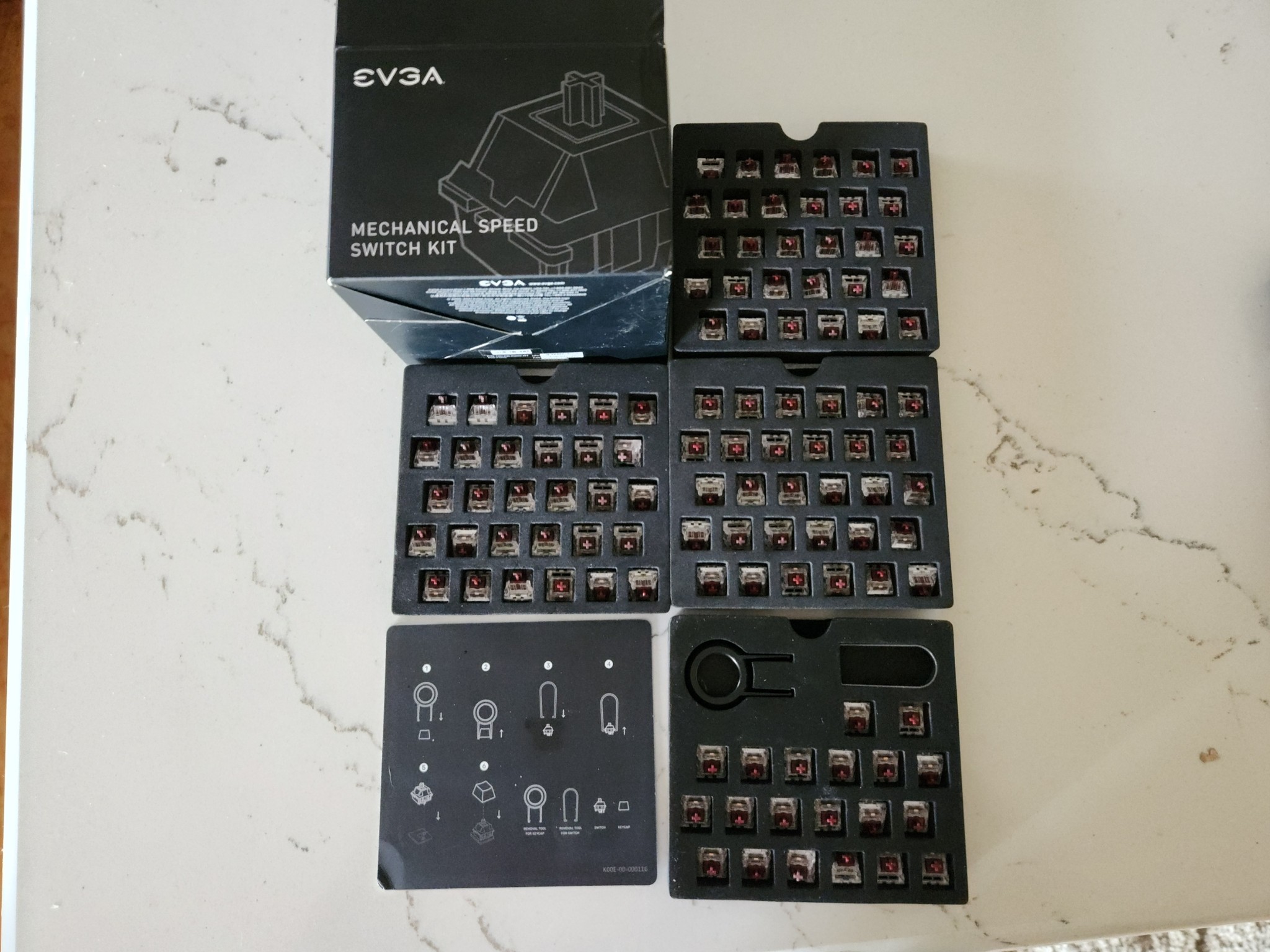 NIB EVGA Kailh Brown TACTILE switches 110 total