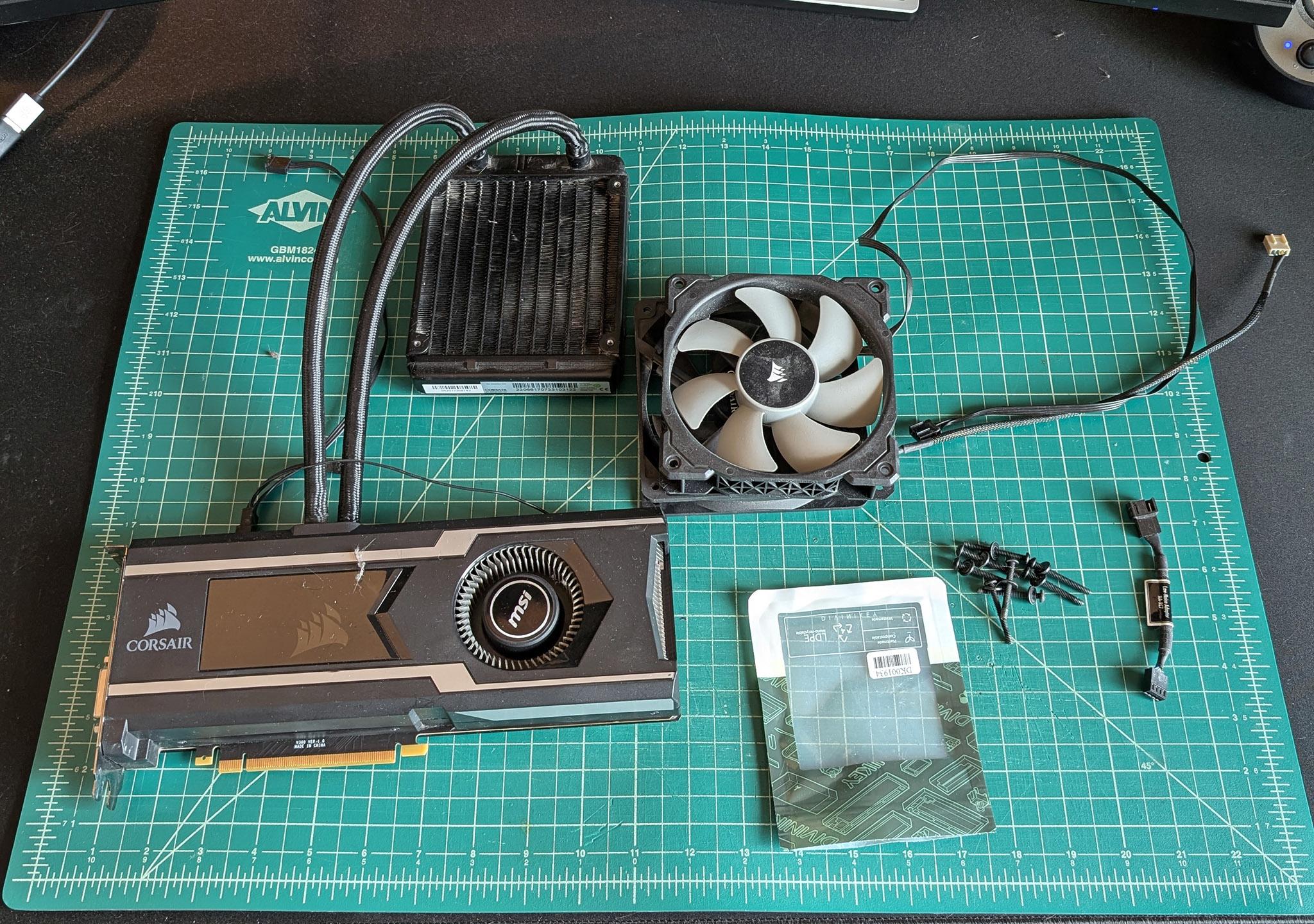 MSI+Corsair GeForce GTX 1080 Ti SEA HAWK X - For Parts