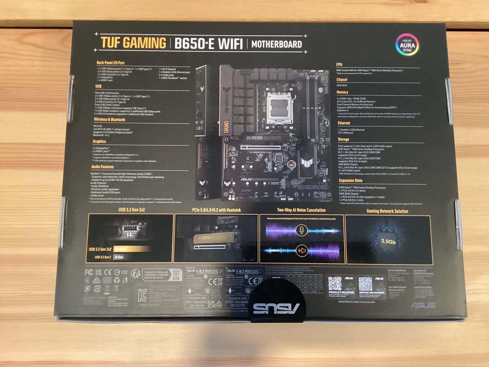 BRAND NEW ASUS B650-E TUF Gaming WiFi AMD AM5 ATX Motherboard