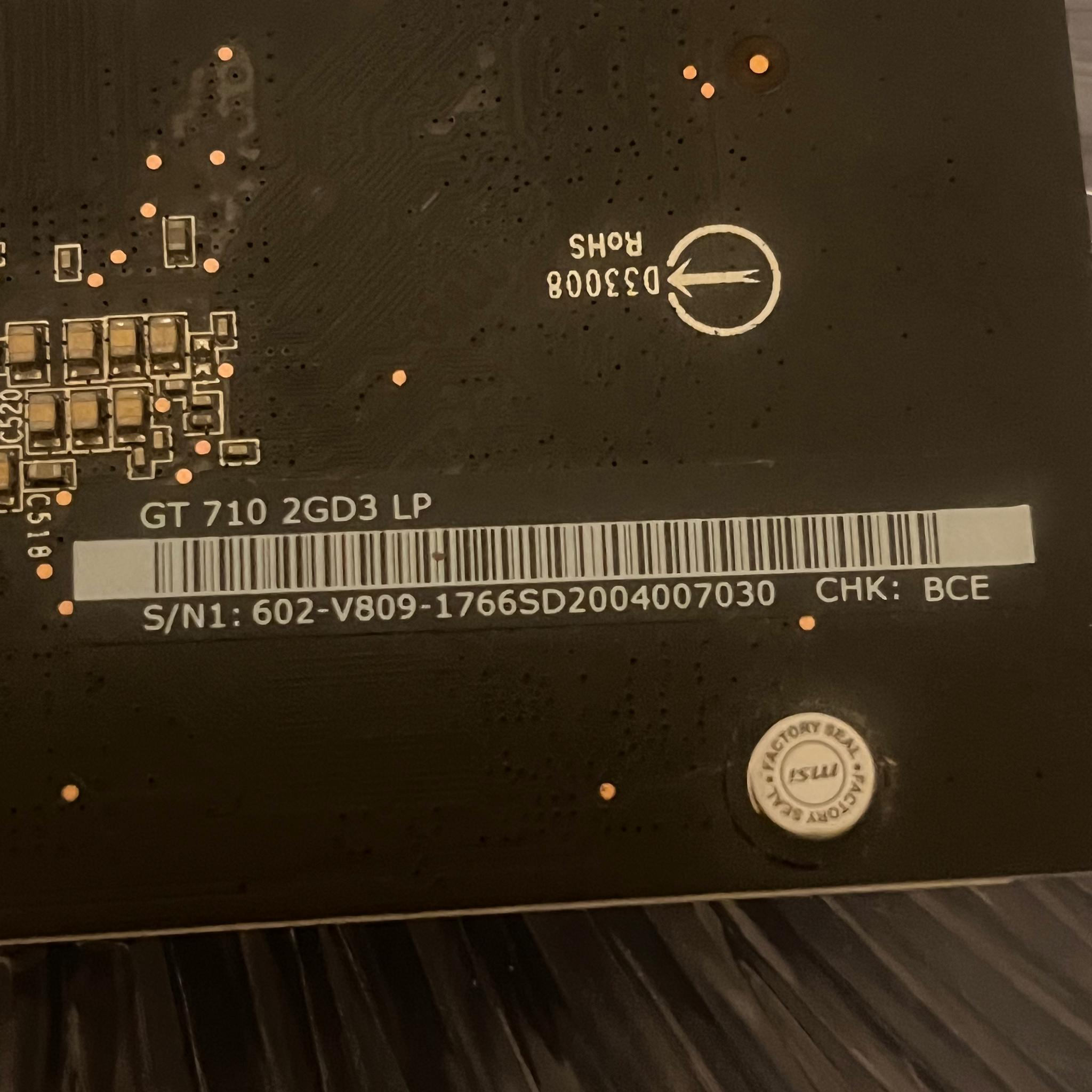 Set of two MSI NVIDIA GeForce GT 710 2gb