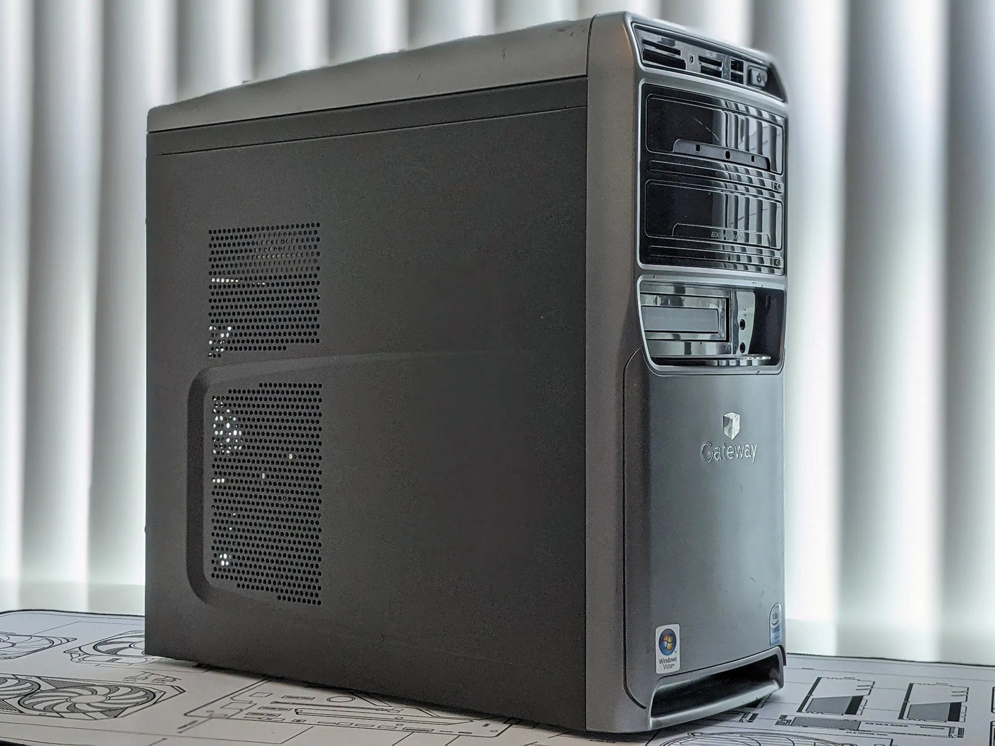 Gateway MT GT5408 Mid-Tower mATX Retro OEM Aluminum PC Case ONLY