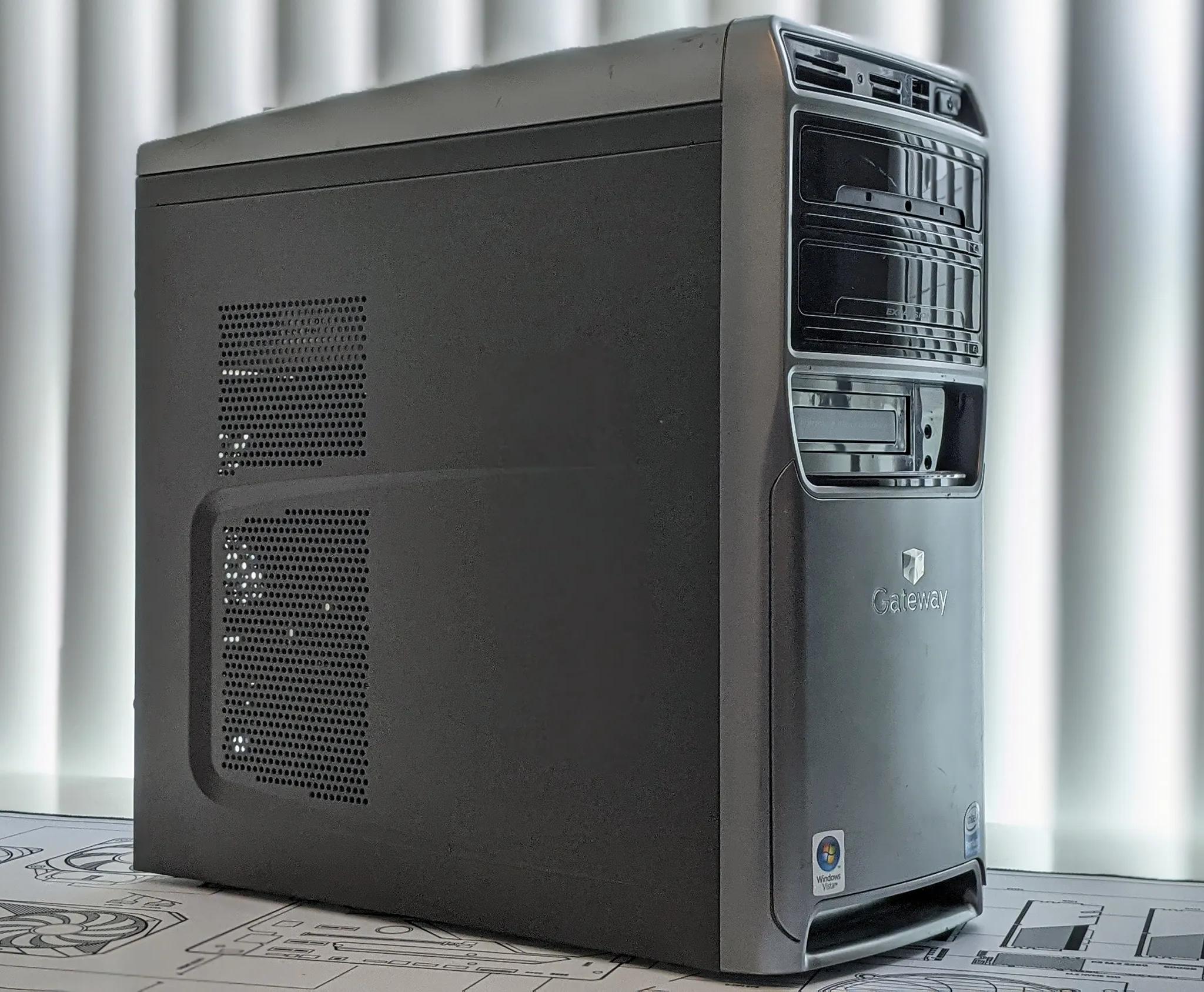 Gateway MT GT5408 Mid-Tower mATX Retro OEM Aluminum PC Case ONLY