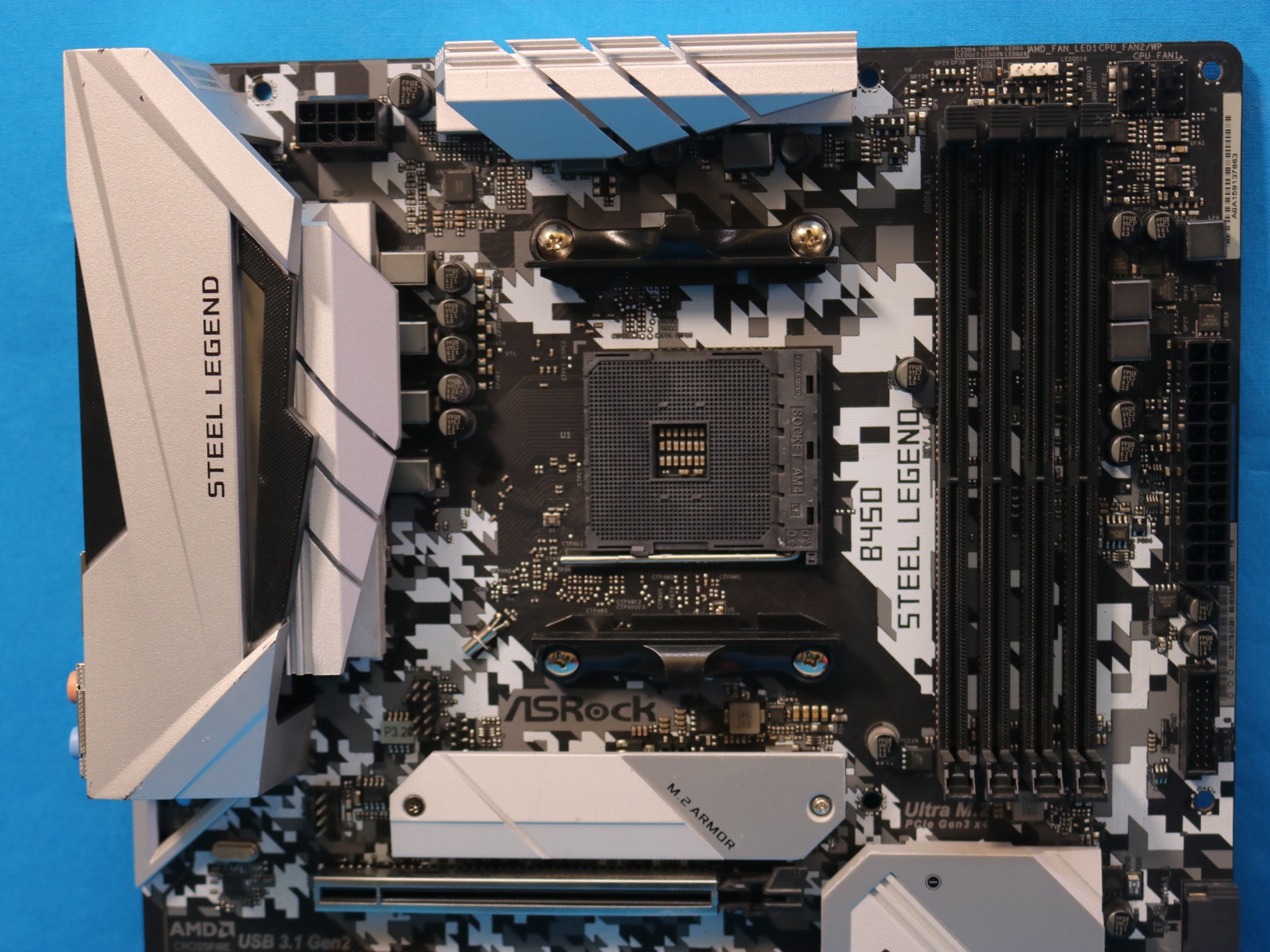 *Updated BIOS* ASRock B450 Steel Legend AMD Socket AM4 DDR4 ATX Desktop Motherboard No I/O Shield