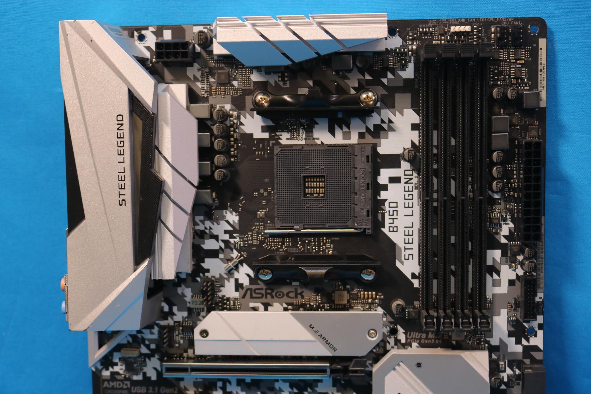 *Updated BIOS* ASRock B450 Steel Legend AMD Socket AM4 DDR4 ATX Desktop Motherboard No I/O Shield