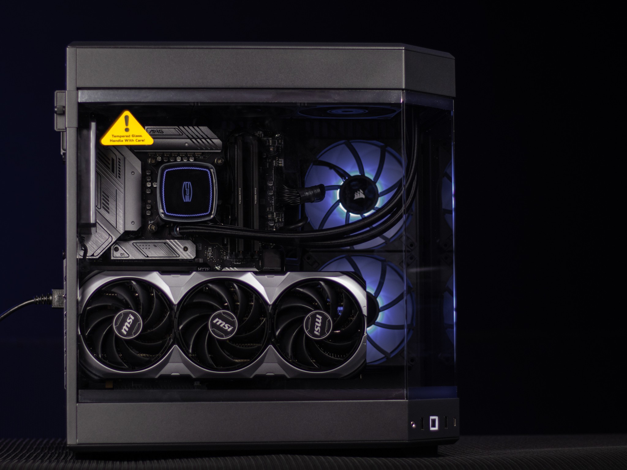 “CorpoSteel” RTX 4080 Super I9 14900K 64GB Windows 11 2TB Workstation Gaming PC