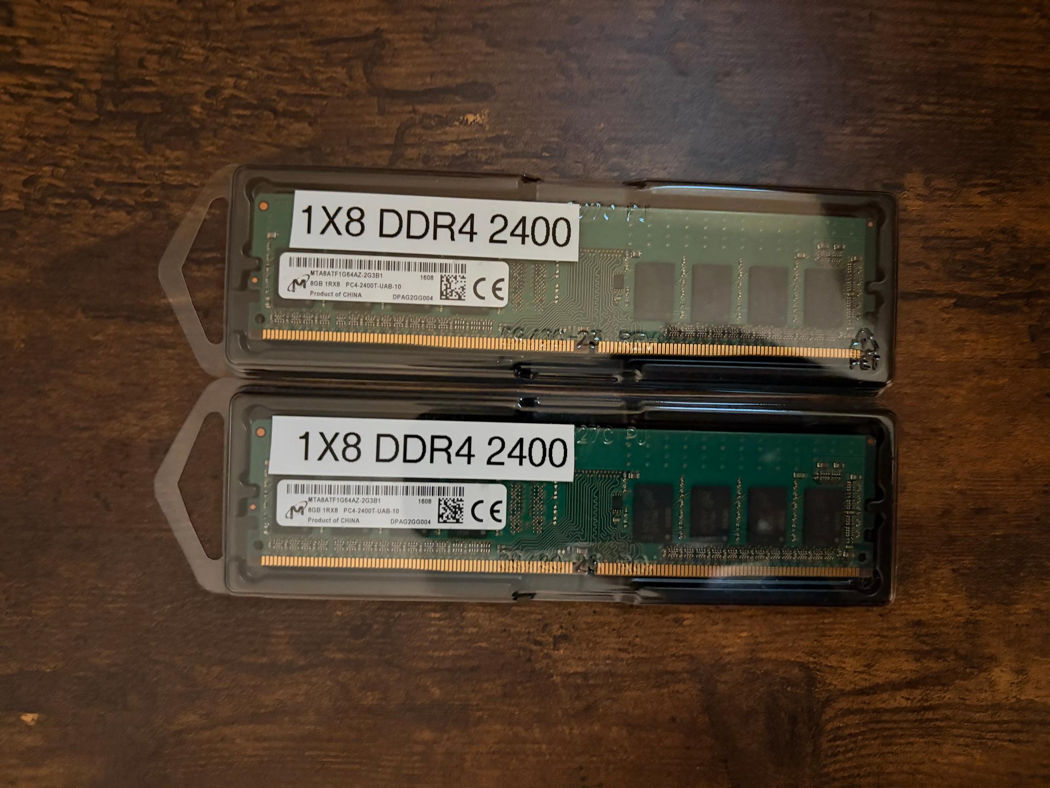 (USED) Micron DDR4 2400MT/S 16GB (2x8GB)