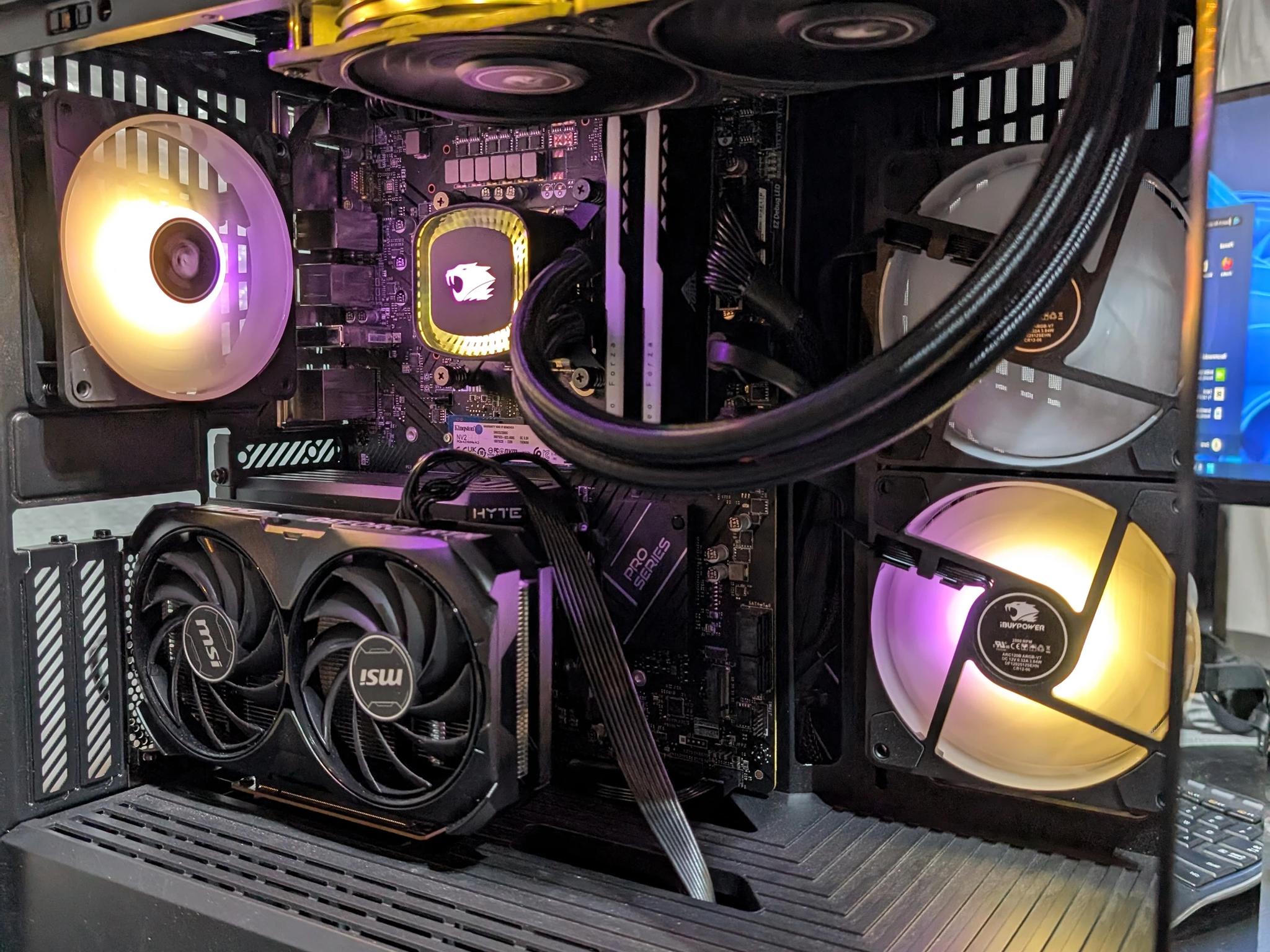 iBUYPOWER RGB PC- i7 13700K | RTX 4060ti 16GB | 32GB DDR5 | 2TB SSD | AIO + 6 Fans | HYTE Y40 Case