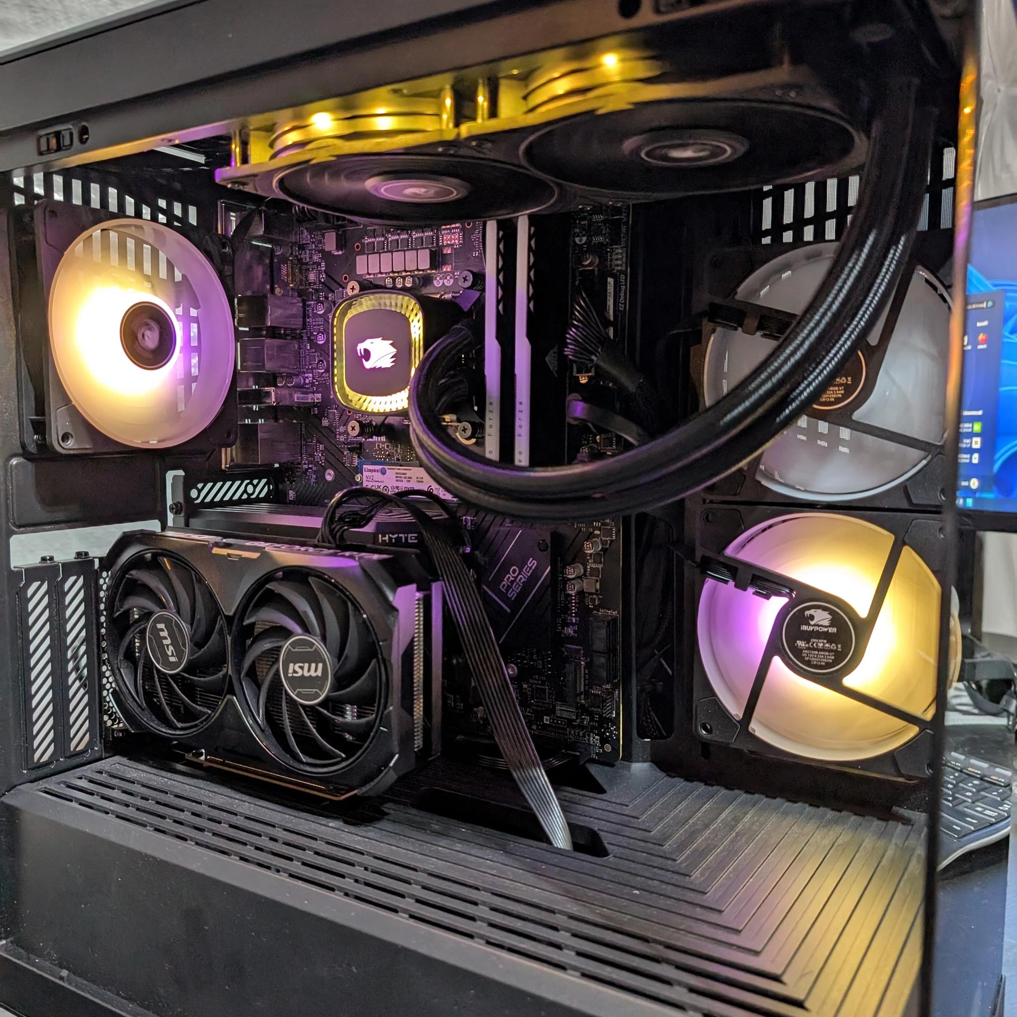 iBUYPOWER RGB PC- i7 13700K | RTX 4060ti 16GB | 32GB DDR5 | 2TB SSD | AIO + 6 Fans | HYTE Y40 Case