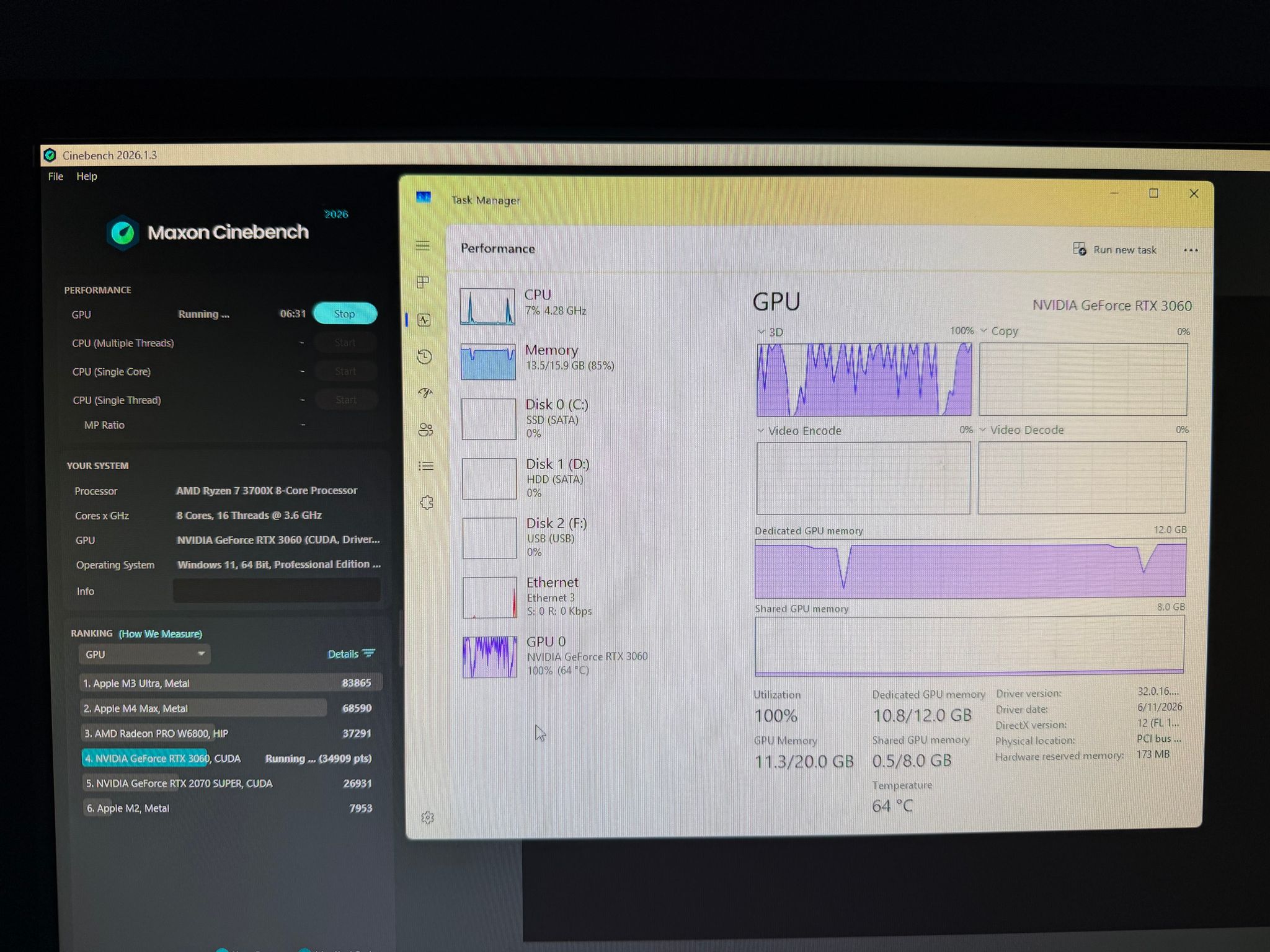 Gaming PC | RTX 3060 | Ryzen 7 3700x | 16GB DDR4 | 500GB SSD & 1TB HDD | WINDOWS 11