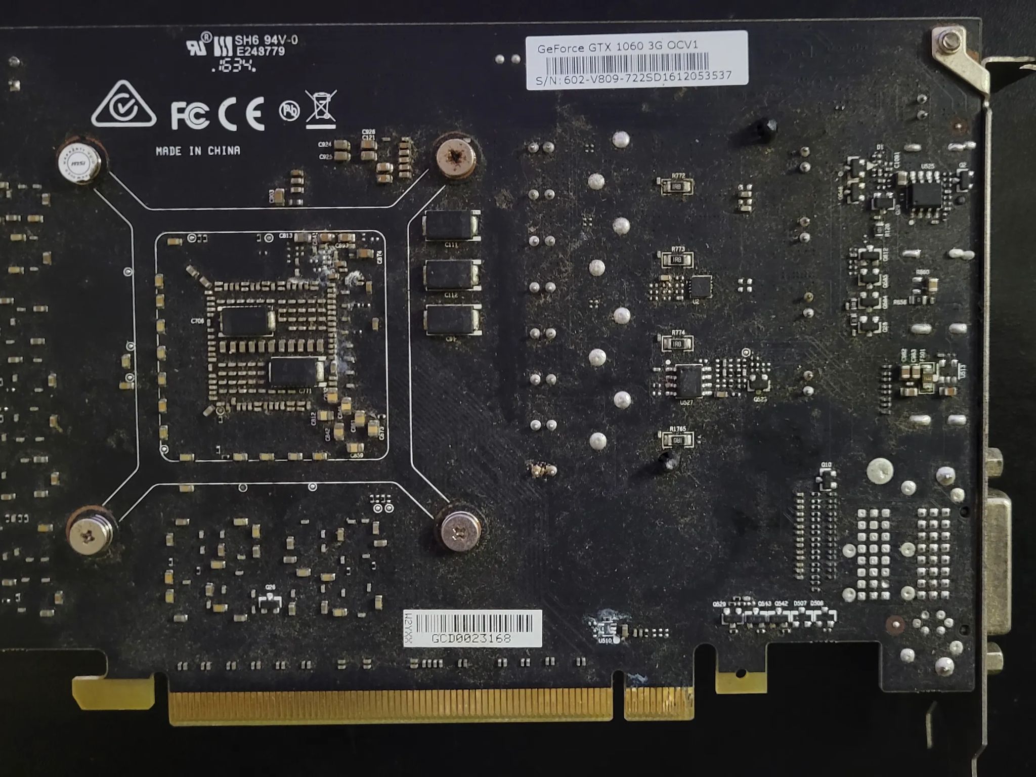 MSI GeForce GTX 1060 3GB GDDR5 Video Card