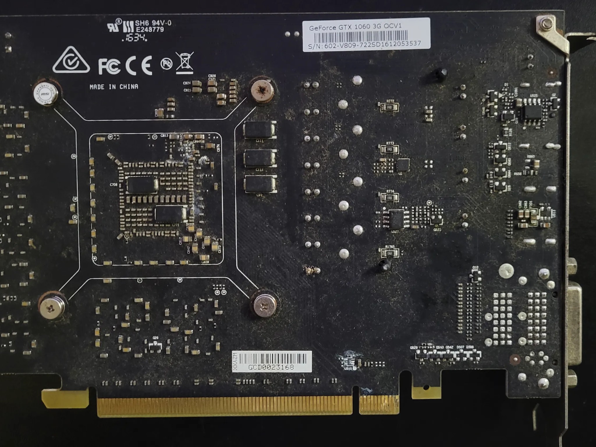 MSI GeForce GTX 1060 3GB GDDR5 Video Card