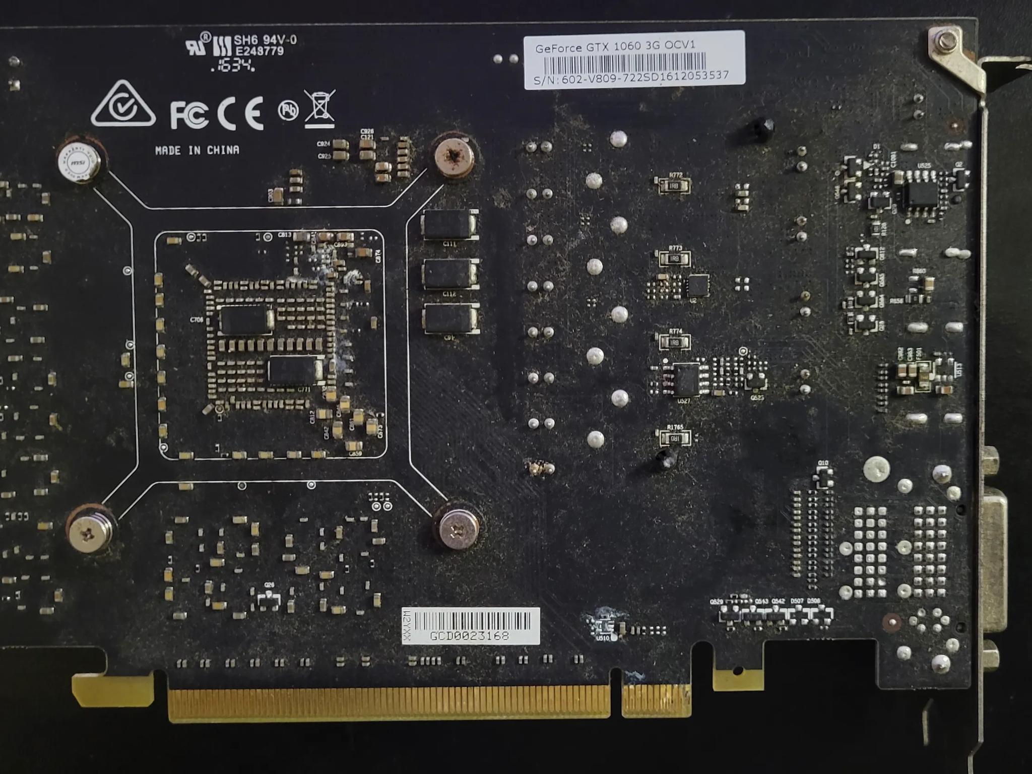 MSI GeForce GTX 1060 3GB GDDR5 Video Card