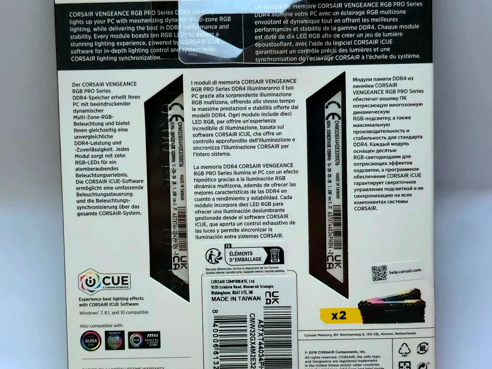 Corsair Vengeance RGB Pro 32GB DDR4-2933 (2x16GB) - Image 4