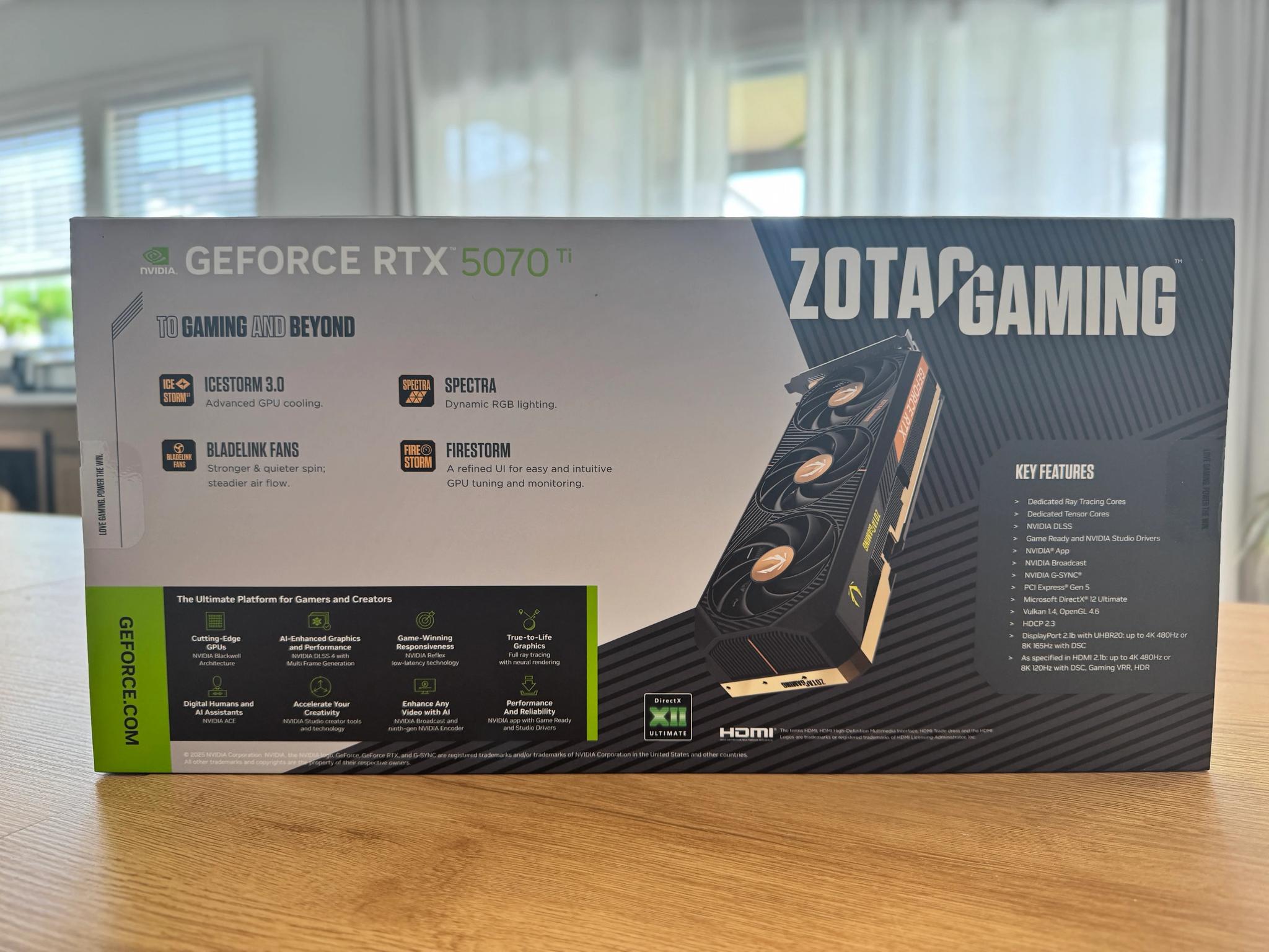 Brand New! Zotac Gaming RTX 5070Ti OC