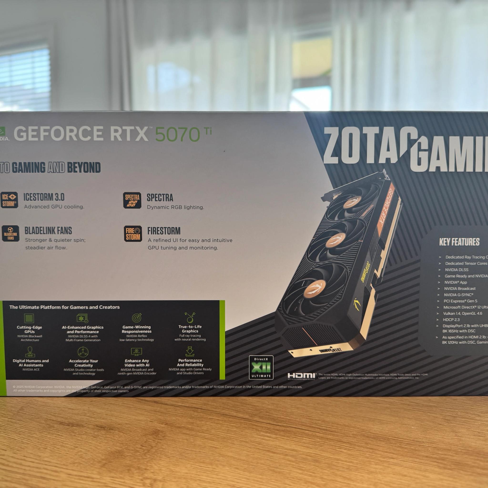 Brand New! Zotac Gaming RTX 5070Ti OC