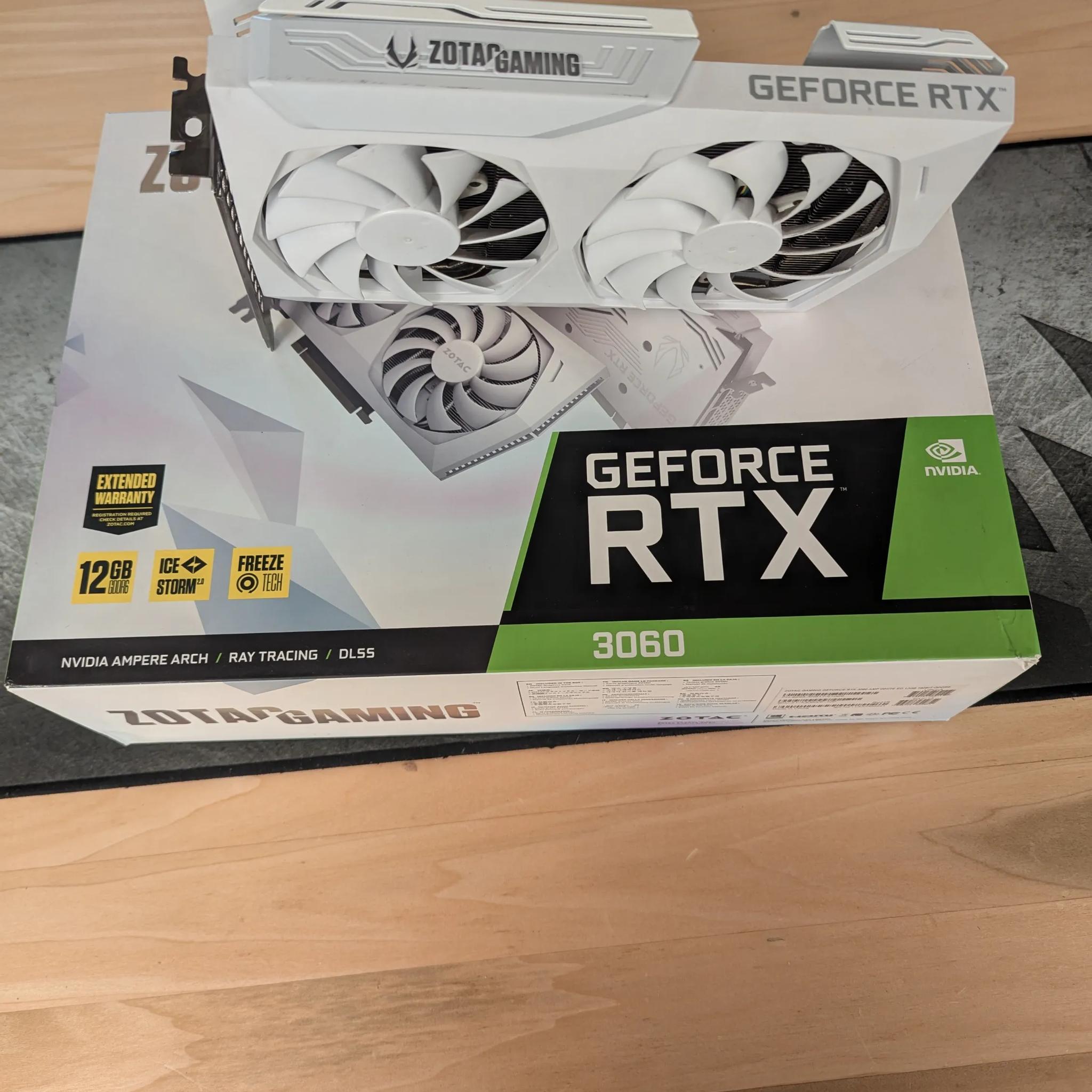 ❄️ Zotac RTX 3060 AMP White Edition – Clean Look, 12GB VRAM | Read Notes 🧊
