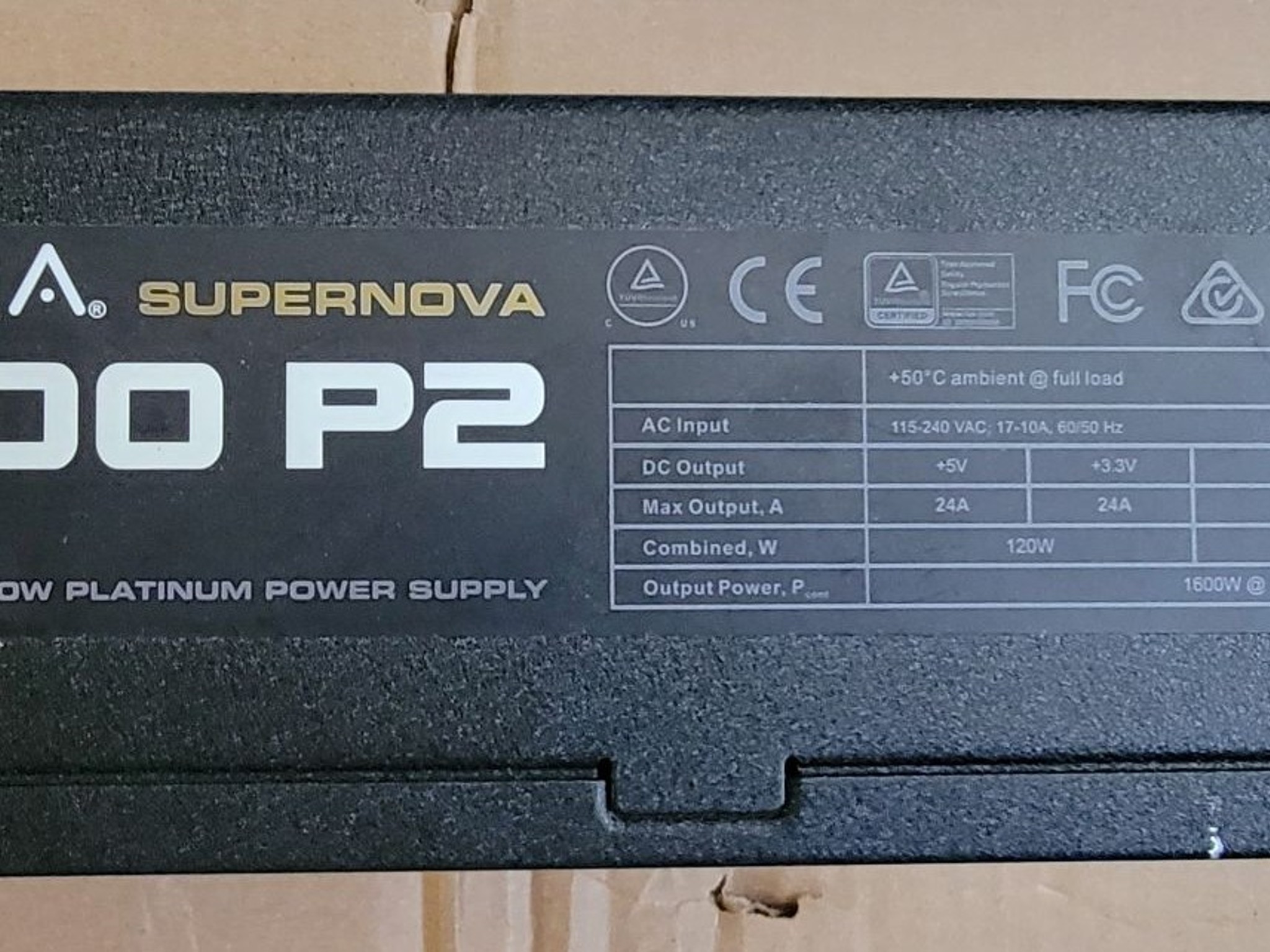 EVGA SuperNOVA 1600 P2 80+ PLATINUM 1600 Watt Power Supply - Used
