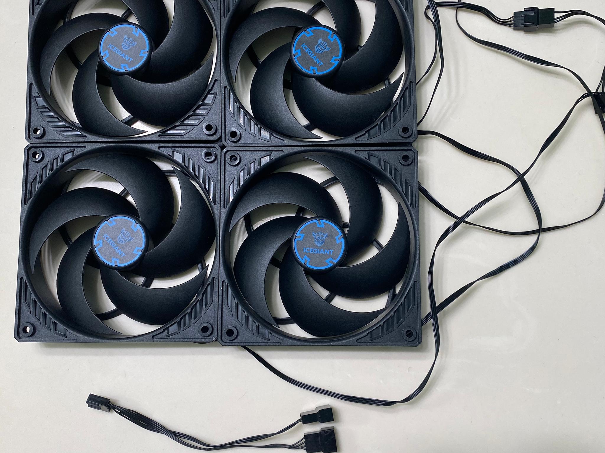 Ice Giant Modified Arctic P12 PWM Fans 120mm - 2300rpm - 4 PACK - READ DESC.